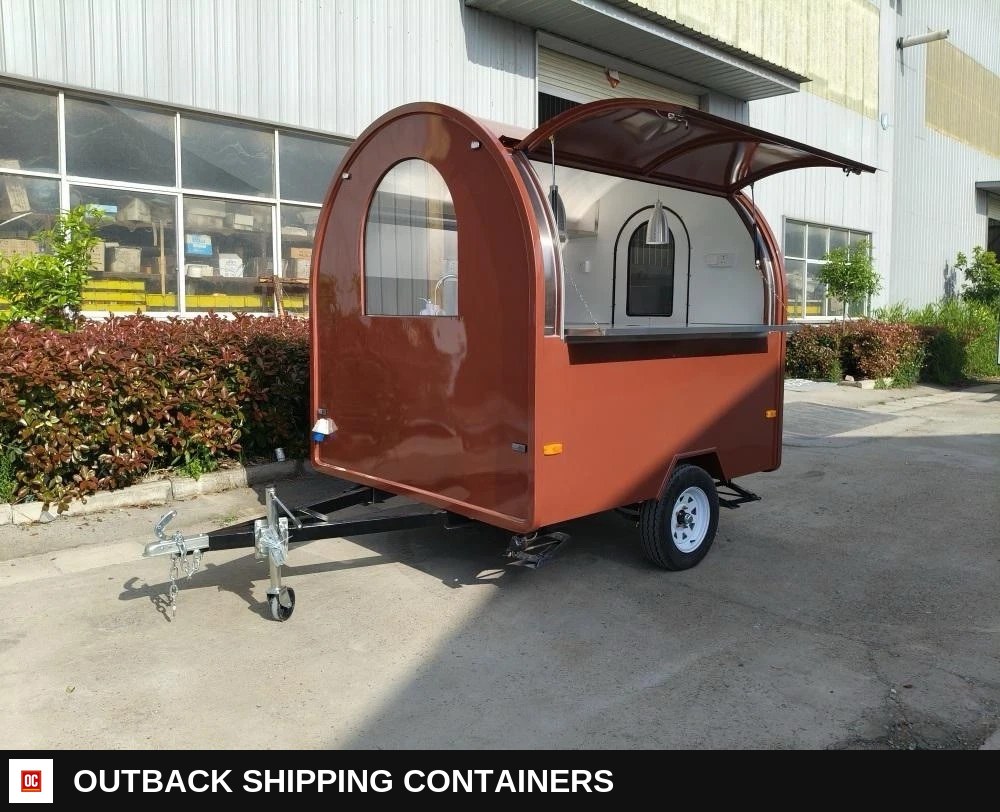 Food Trailer Hotdog Mobile Catering Food Truck New 2026 — Driver-Side Profile | Outback Shipping Containers Food Trailer Hotdog Mobile Catering Food Truck New 2026 for sale — driver-side profile