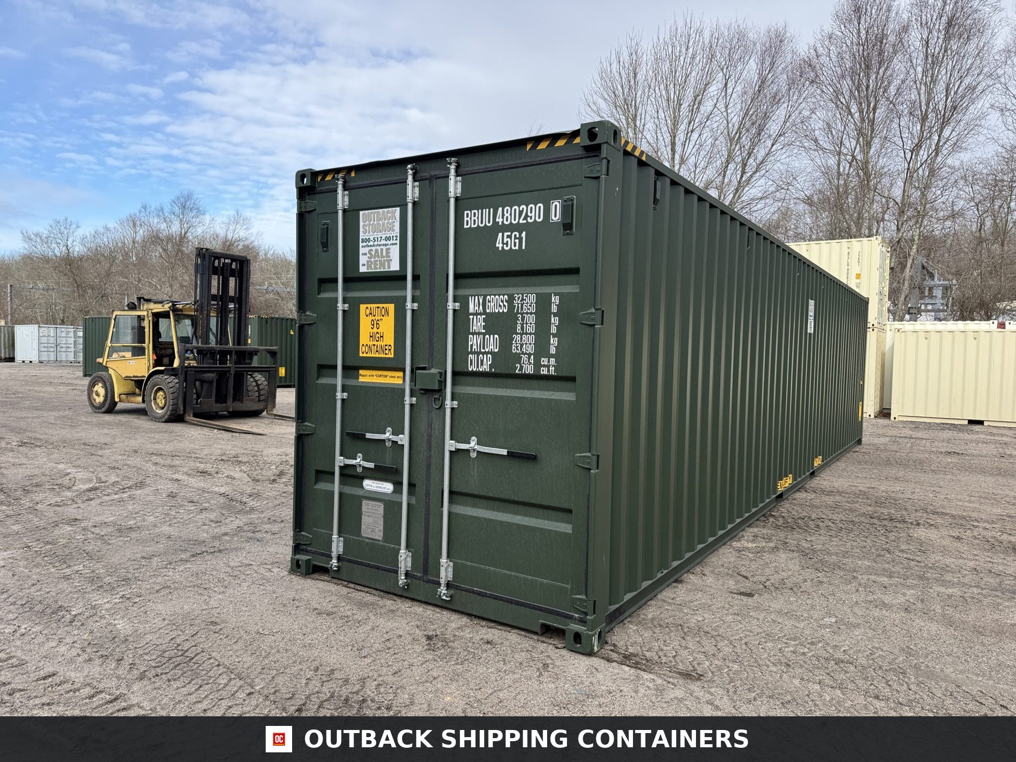 40ft New High Cube Shipping Container – Wind & Watertight – Green — 40ft — new (image 8 of 12)