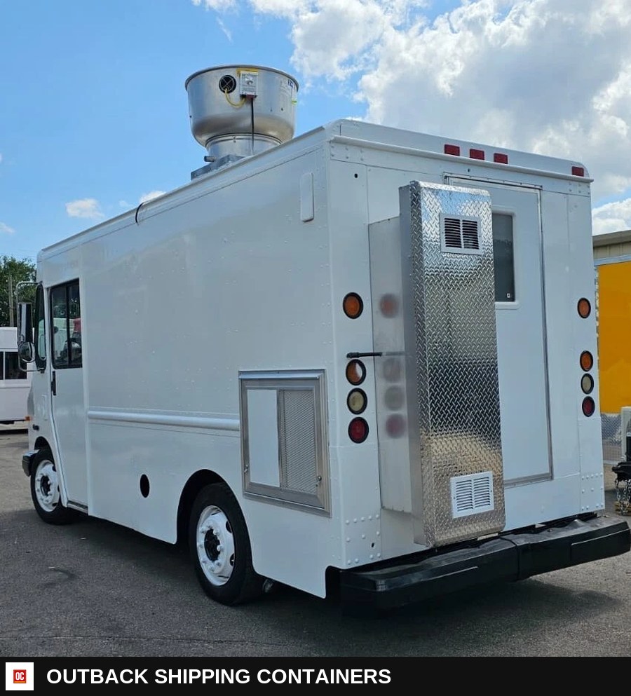Food Truck with Brand New Kitchen Custom Build — Interior Kitchen Layout | Outback Shipping Containers Food Truck with Brand New Kitchen Custom Build for sale — interior kitchen layout