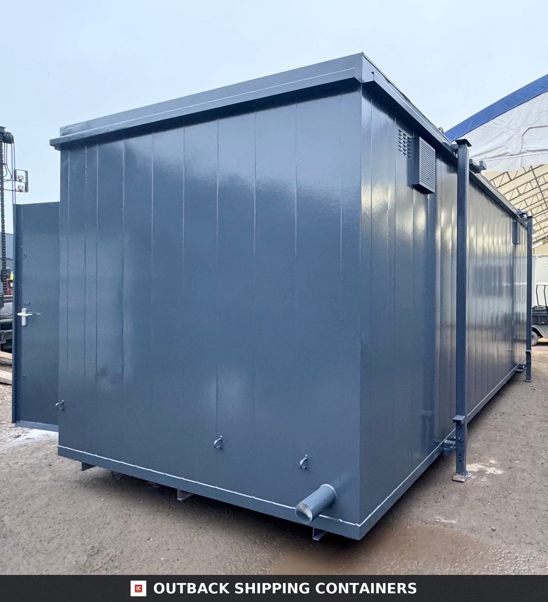 24 x 9 ft for Sale — Window and Shutter Detail | Outback Shipping Containers 24 x 9 ft — 4 + 1 Toilet Block — Anti-Vandal Portable Site Accommodation — No 768 — product gallery image 7 of 17