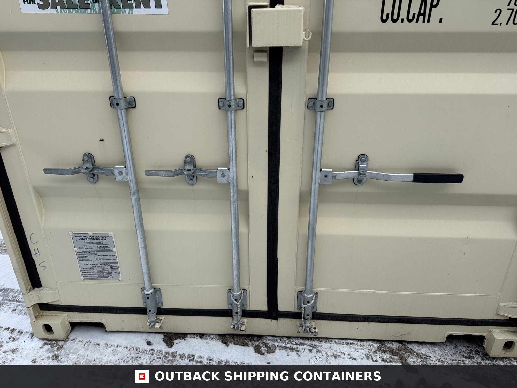 40ft New High Cube Shipping Container – Wind & Watertight – Beige — 40ft — new (image 6 of 12)