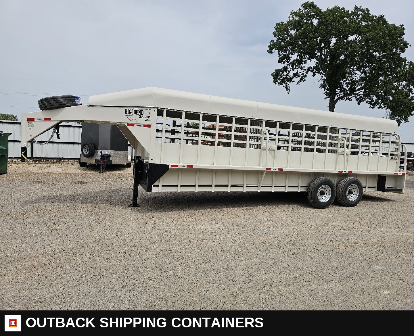 2025 Big Bend 6’8"X24' Stock / Stock Combo Trailer — Driver-Side Profile | Outback Shipping Containers 2025 Big Bend 6’8"X24' Stock / Stock Combo Trailer for sale — driver-side profile