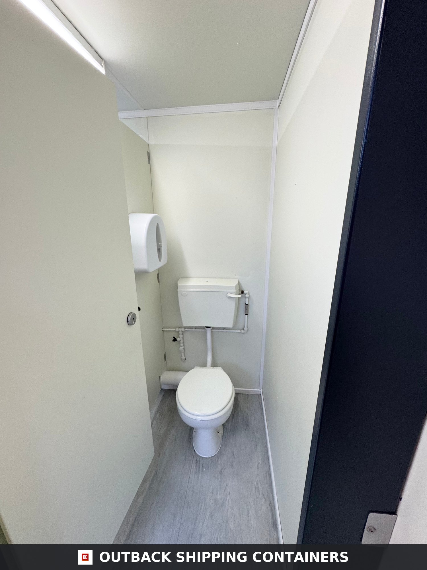 3+1 Toilet Block for Sale — Window and Shutter Detail | Outback Shipping Containers 2 3+1 Toilet Block — 16 x 9 ft Anti-Vandal — Portable Toilet Block — No 1108 — product gallery image 8 of 12