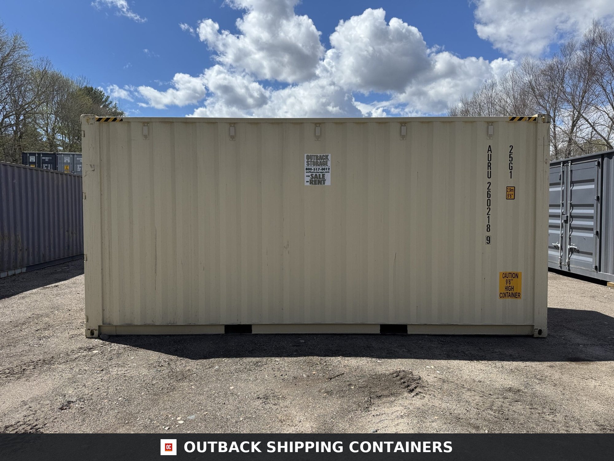 20ft New High Cube Shipping Container – Wind & Watertight – Beige — 20ft — new (image 9 of 12)