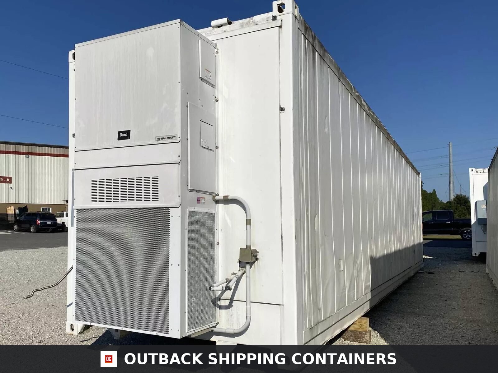 40 Foot High-Cube Insulated Shipping Container with 5 Ton Bard HVAC 40ft — Side Profile View 40 Foot High-Cube Insulated Shipping Container with 5 Ton Bard HVAC — 40ft refrigerated container (image 1 of 6)