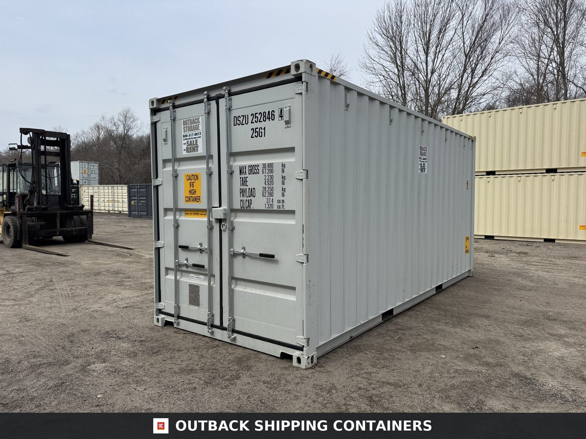 20ft New High Cube Shipping Container – Wind & Watertight – Gray — 20ft — new (image 1 of 12)