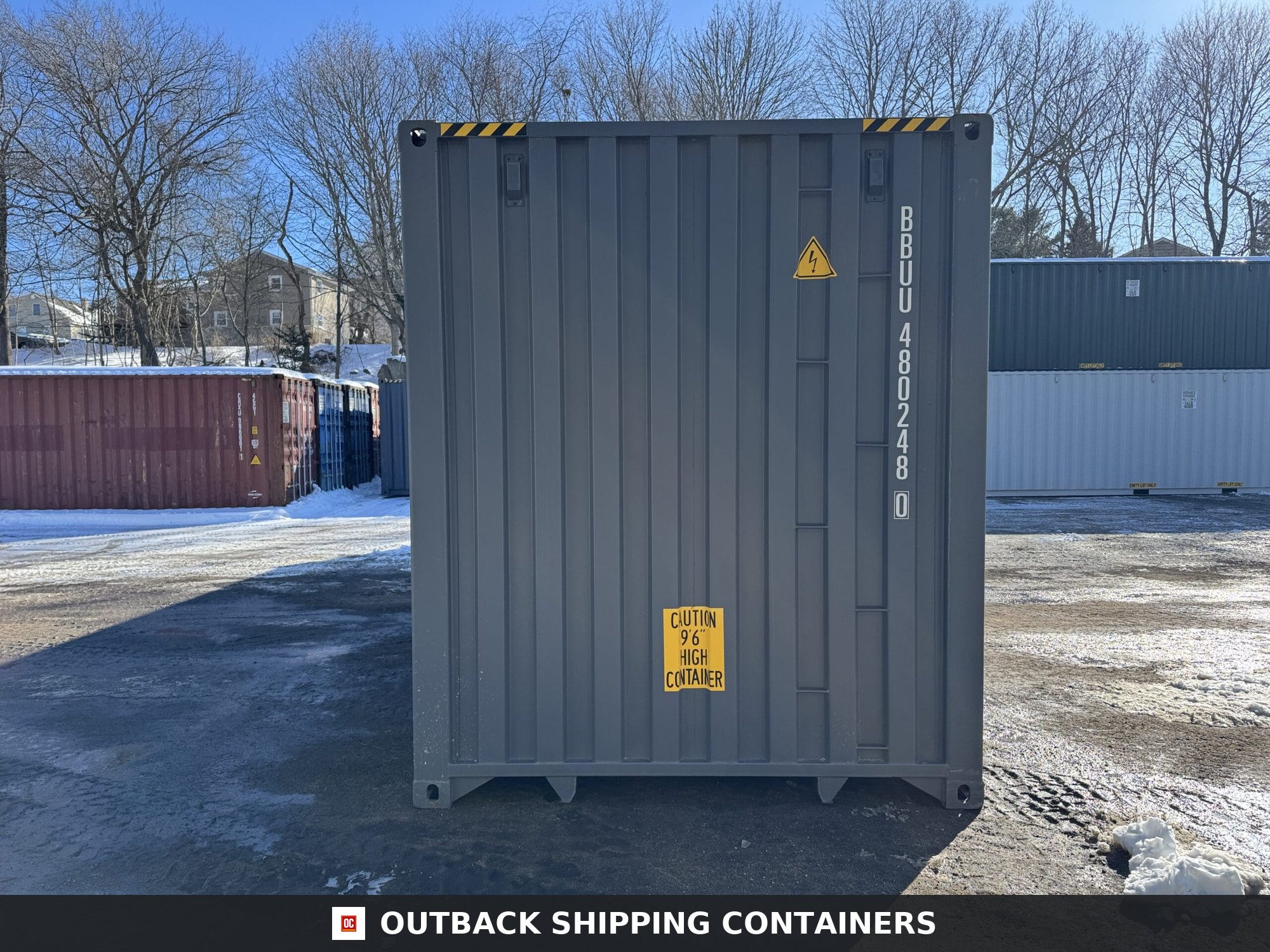 40ft New High Cube Shipping Container – Wind & Watertight – Gray — 40ft — new (image 10 of 12)