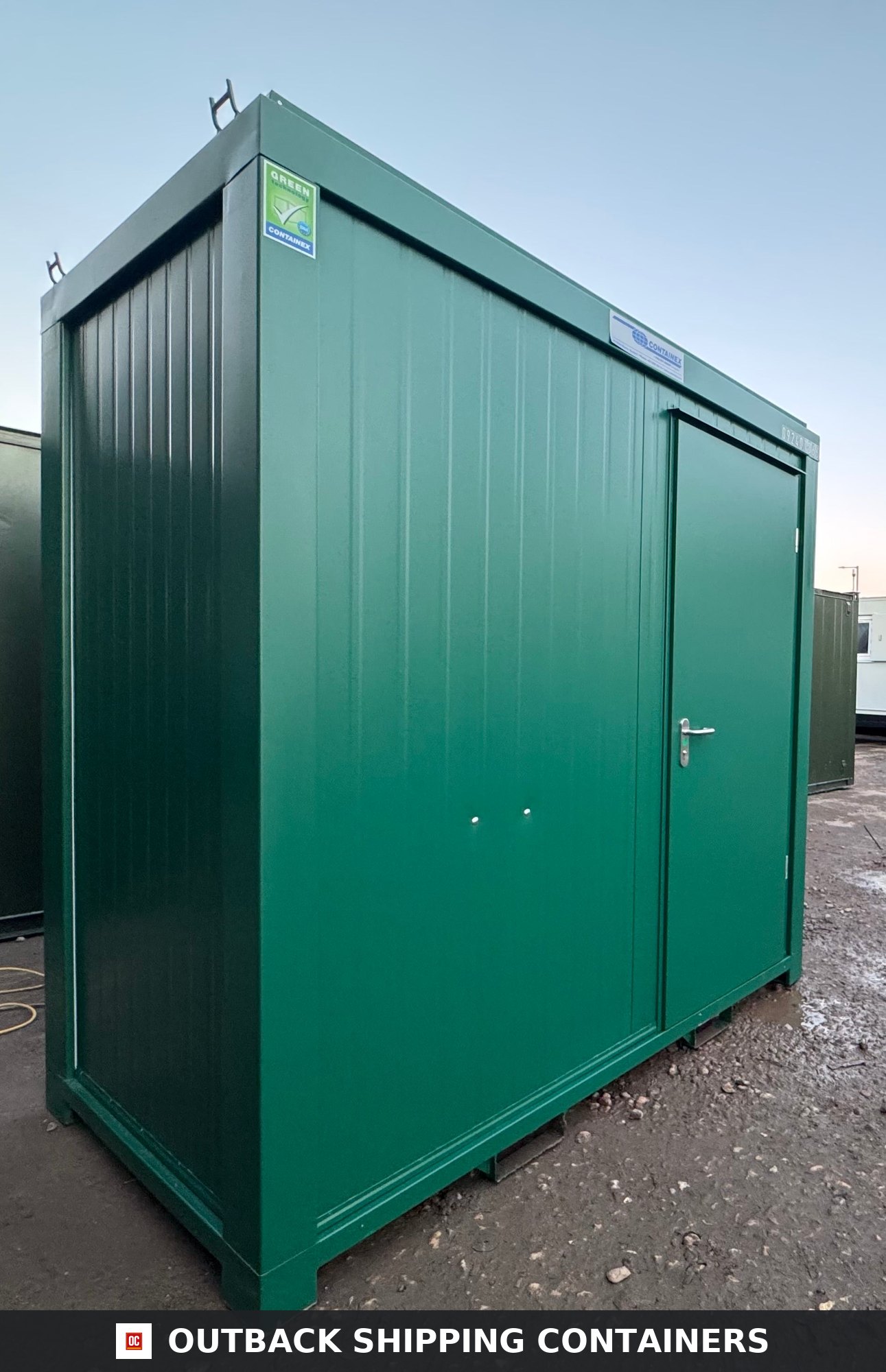Triple Urinal Unit for Sale — Roof and Structural Detail | Outback Shipping Containers Triple Urinal Unit — 8 x 5 ft NEW Portable Toilet Block — Green — No 793 — product gallery image 8 of 15