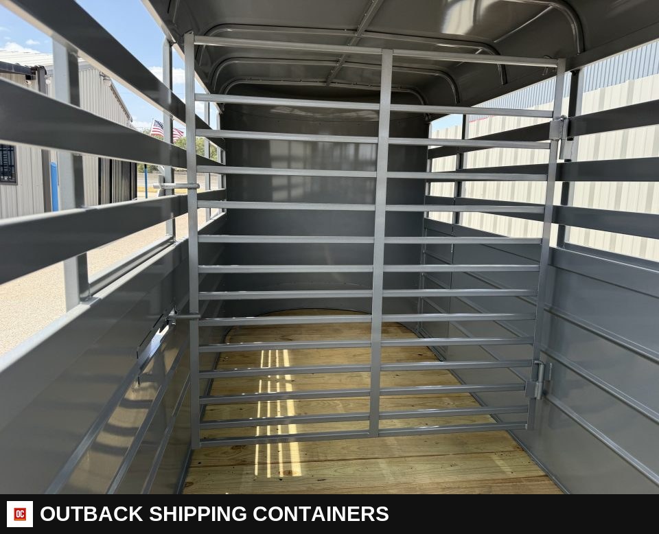 2026 WW AA 5X14 Livestock Stock Combo Trailer — Center Divider Gate | Outback Shipping Containers 2026 WW AA 5X14 Livestock Stock Combo Trailer for sale — center divider gate