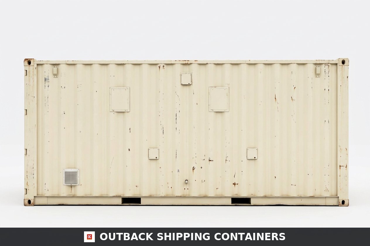 4+1 Steel Toilet Cabin 20FT x 9FT for Sale — Rear Exterior View | Outback Shipping Containers 4+1 Steel Toilet Cabin 20FT x 9FT — Sanitation Units (image 4 of 4)