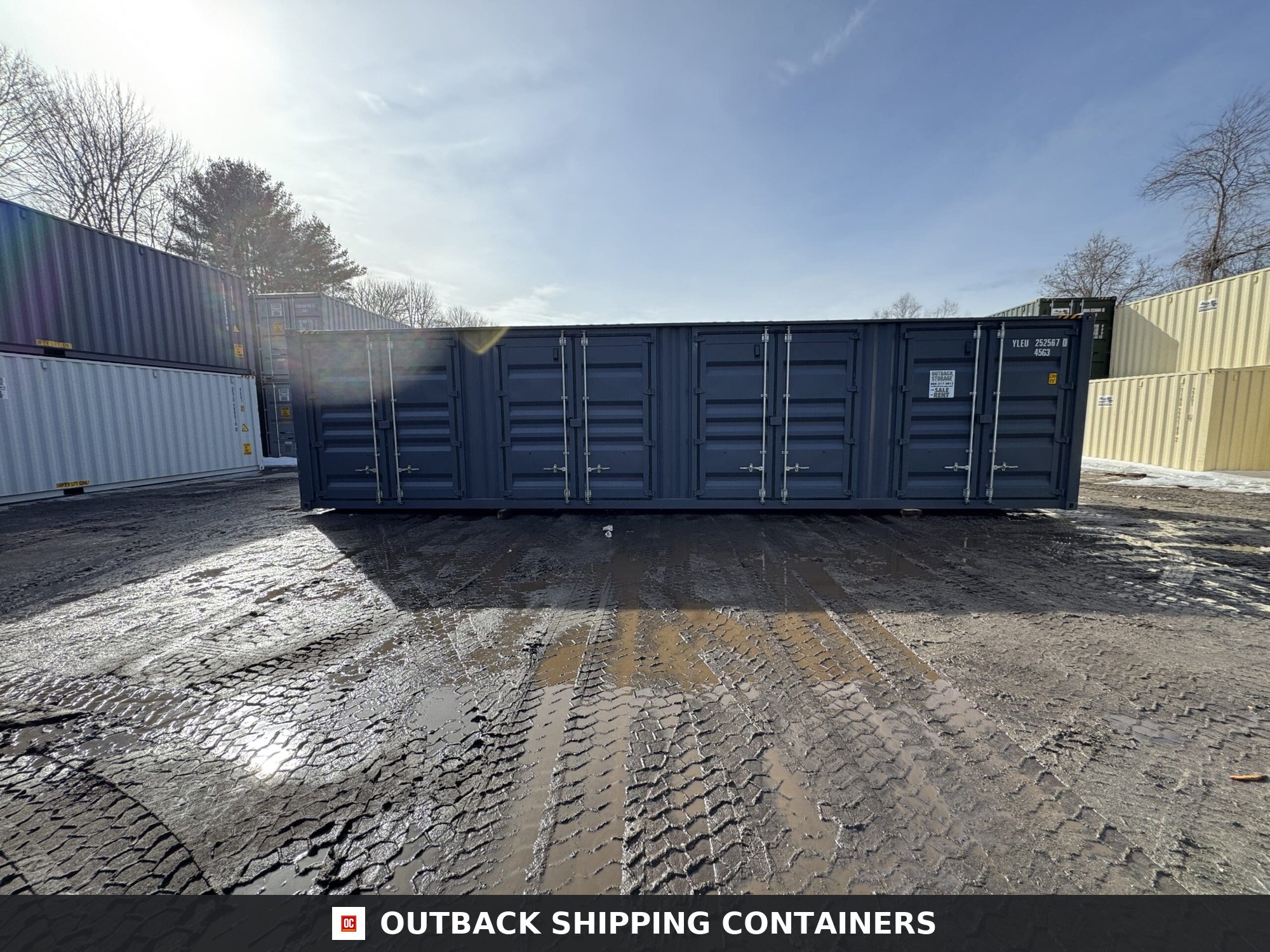 40ft New High Cube Shipping Container – Wind & Watertight – Dk Gray — 40ft — new (image 9 of 12)