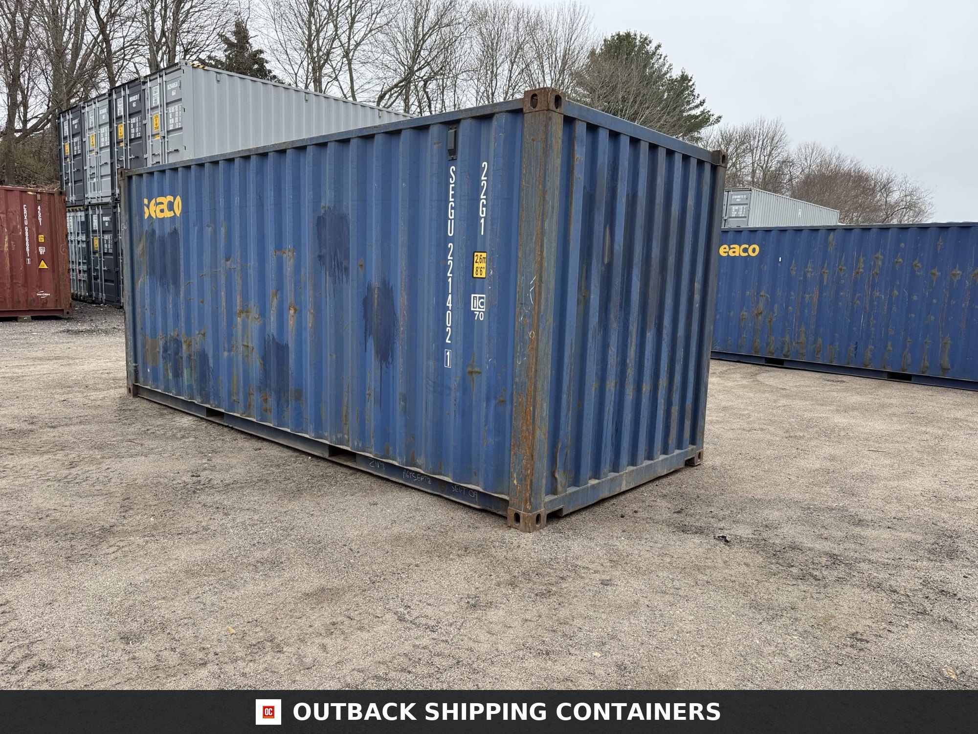 20ft Used Shipping Container – Wind & Watertight – Blue — 20ft — used (image 9 of 12)