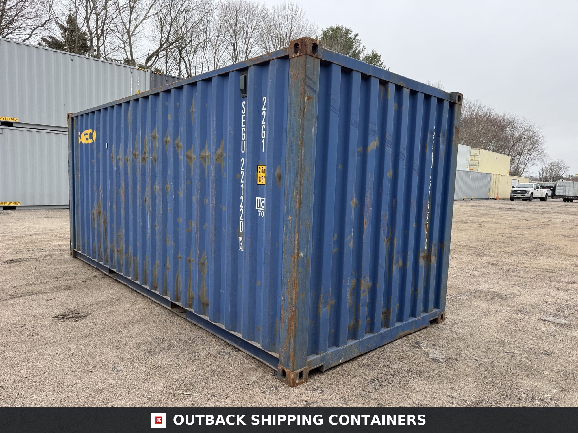 20ft Used Shipping Container – Wind & Watertight – Blue — 20ft — used (image 8 of 12)