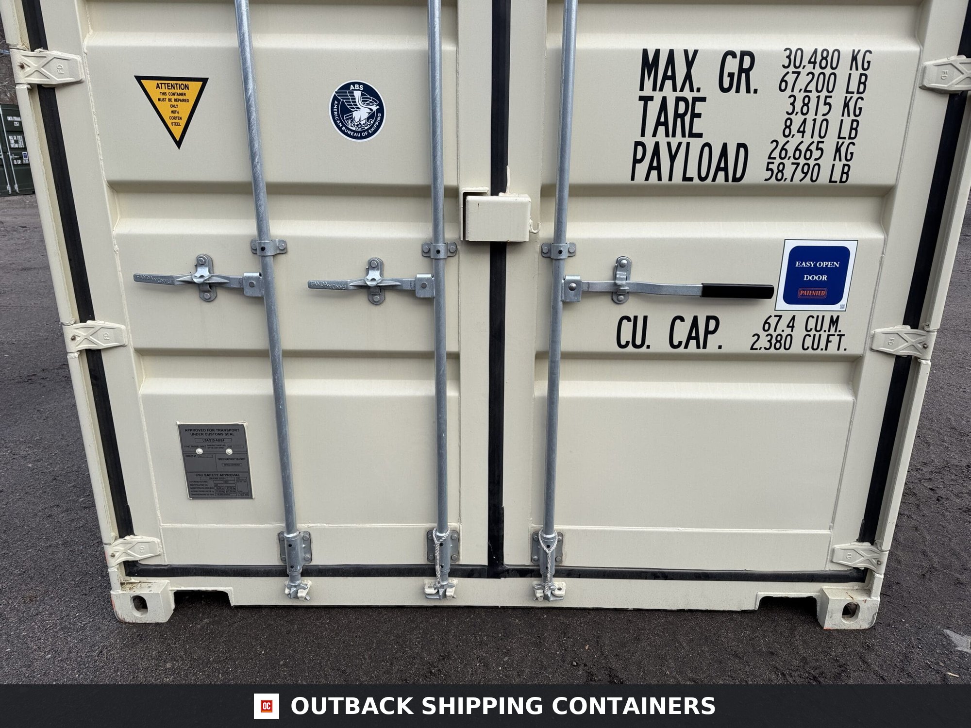 40ft New Shipping Container – Wind & Watertight – Beige — 40ft — new (image 6 of 12)