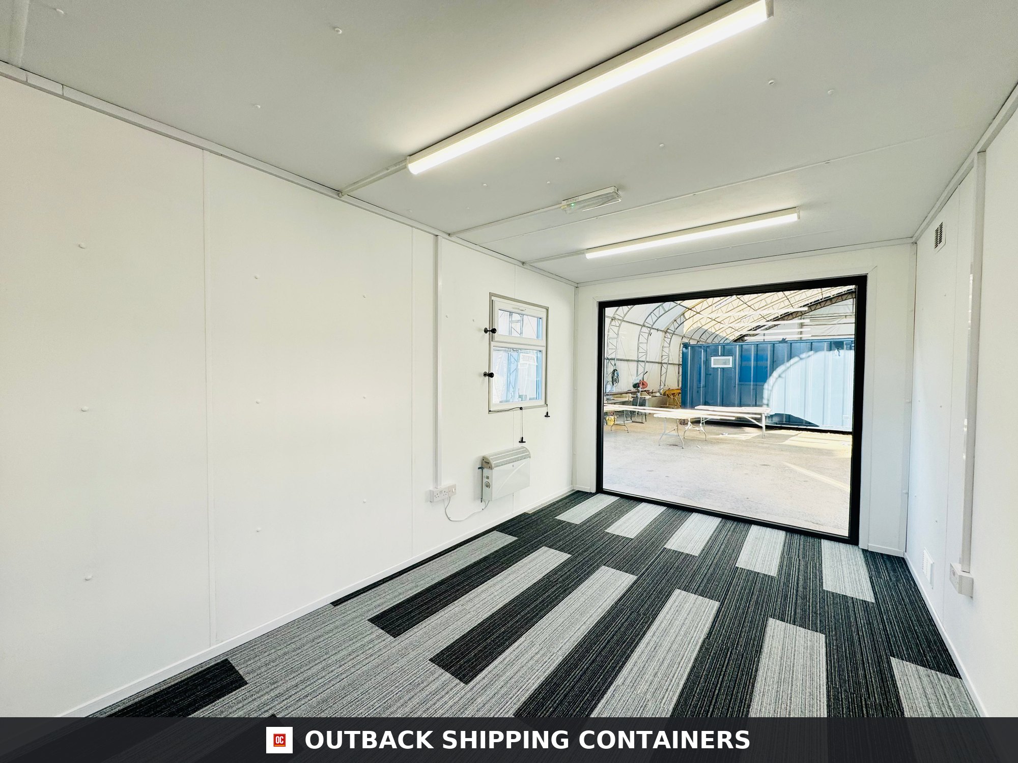 32x10ft Cabin for Sale — Side Profile View | Outback Shipping Containers 2 3 4 5 32x10ft Cabin — CUSTOM — image 2 of 15