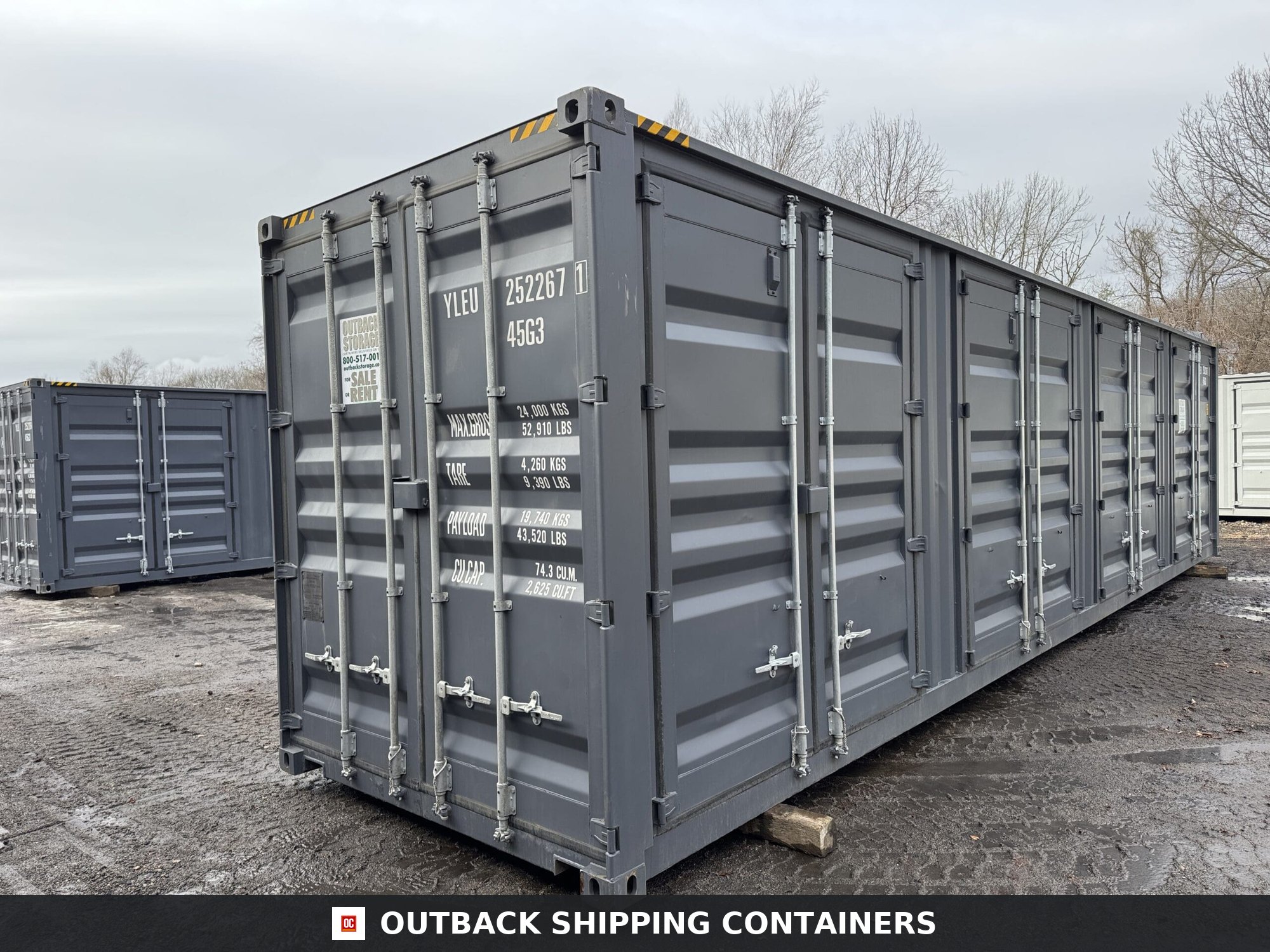 40ft New High Cube Shipping Container – Wind & Watertight – Dk Gray — 40ft — new (image 8 of 12)