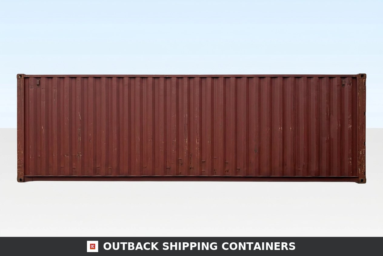 40Ft X 8Ft Used Cargo-Worthy Dry Van — Rear Exterior View | Outback Shipping Containers 40Ft X 8Ft Used Cargo-Worthy Dry Van — 40ft — refurbished — storage containers (image 4 of 4)