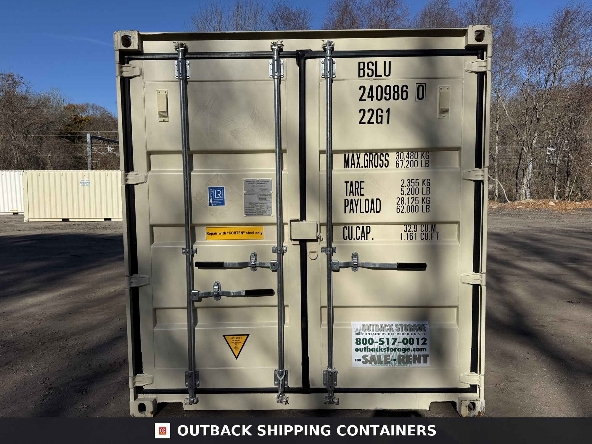 20ft New Shipping Container – Wind & Watertight – Beige — 20ft — new (image 3 of 12)