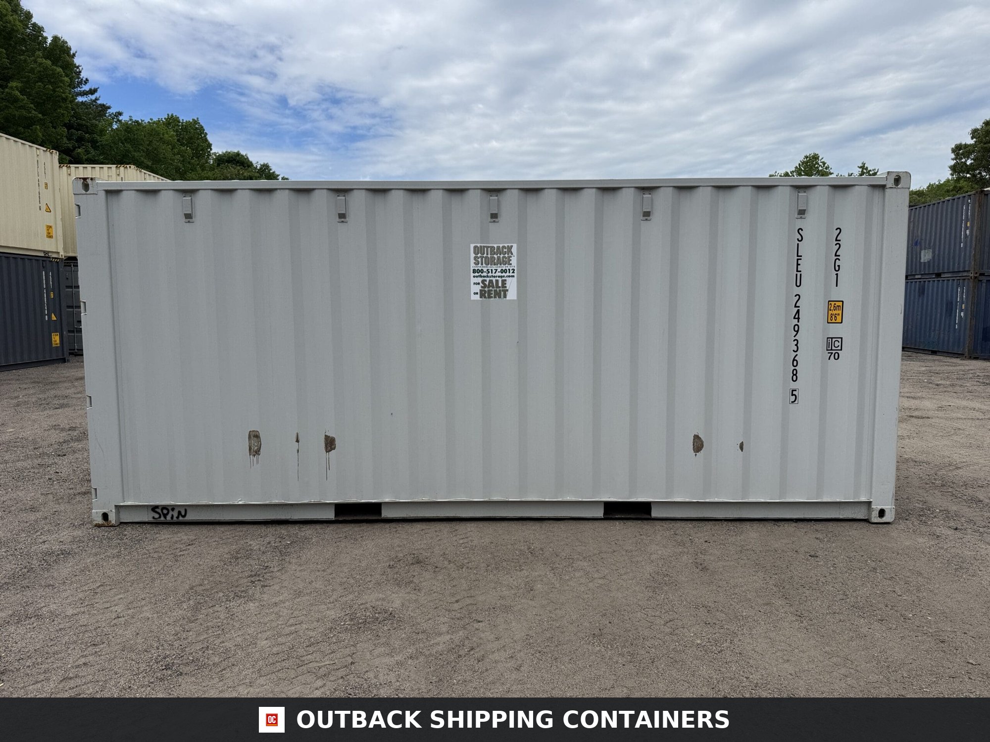 20ft New Shipping Container – Wind & Watertight – Gray — 20ft — new (image 9 of 12)