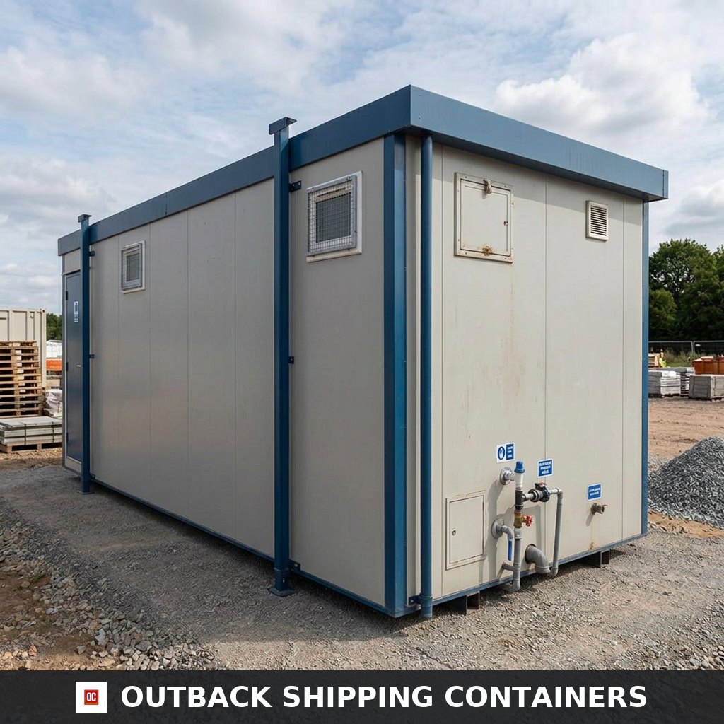 6+1 Steel Toilet Cabin for Sale — Interior View | Outback Shipping Containers 6+1 Steel Toilet Cabin — new — sanitation units (image 5 of 6)