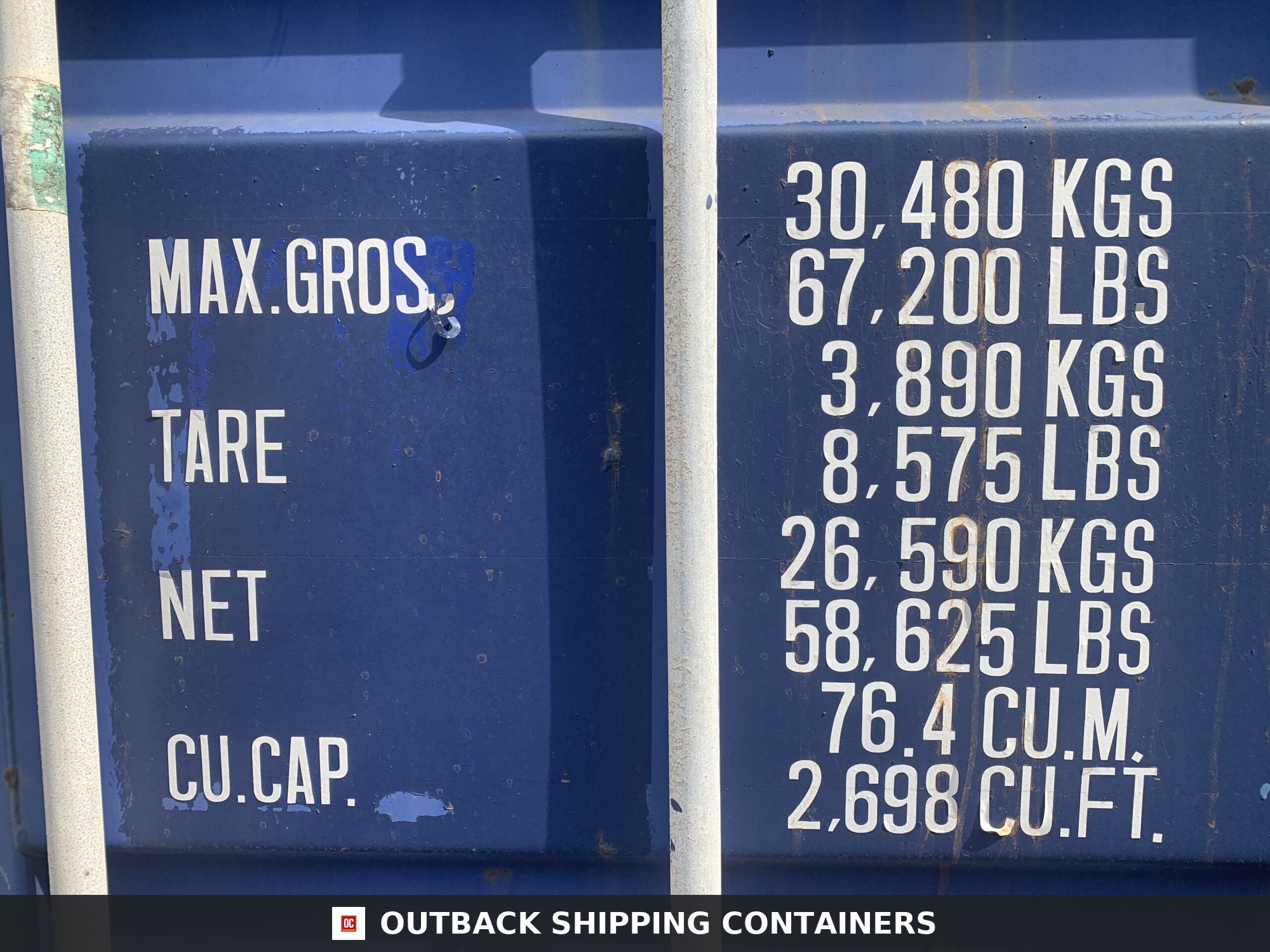 40ft Used High Cube Shipping Container – Wind & Watertight – Blue — 40ft — used (image 5 of 12)