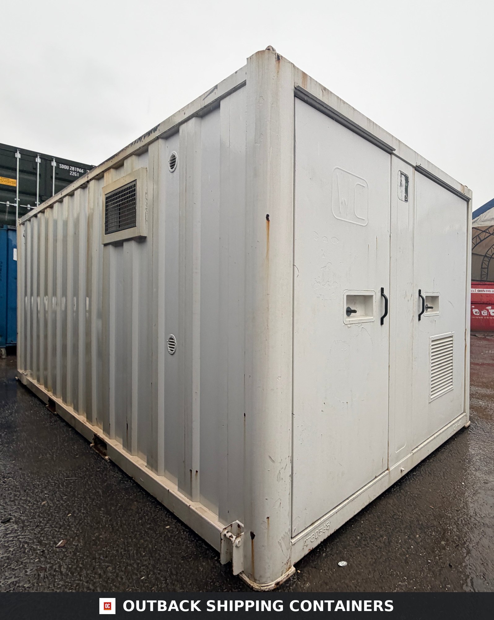 20x9ft Static Welfare Unit No 1623 — chemical toilet