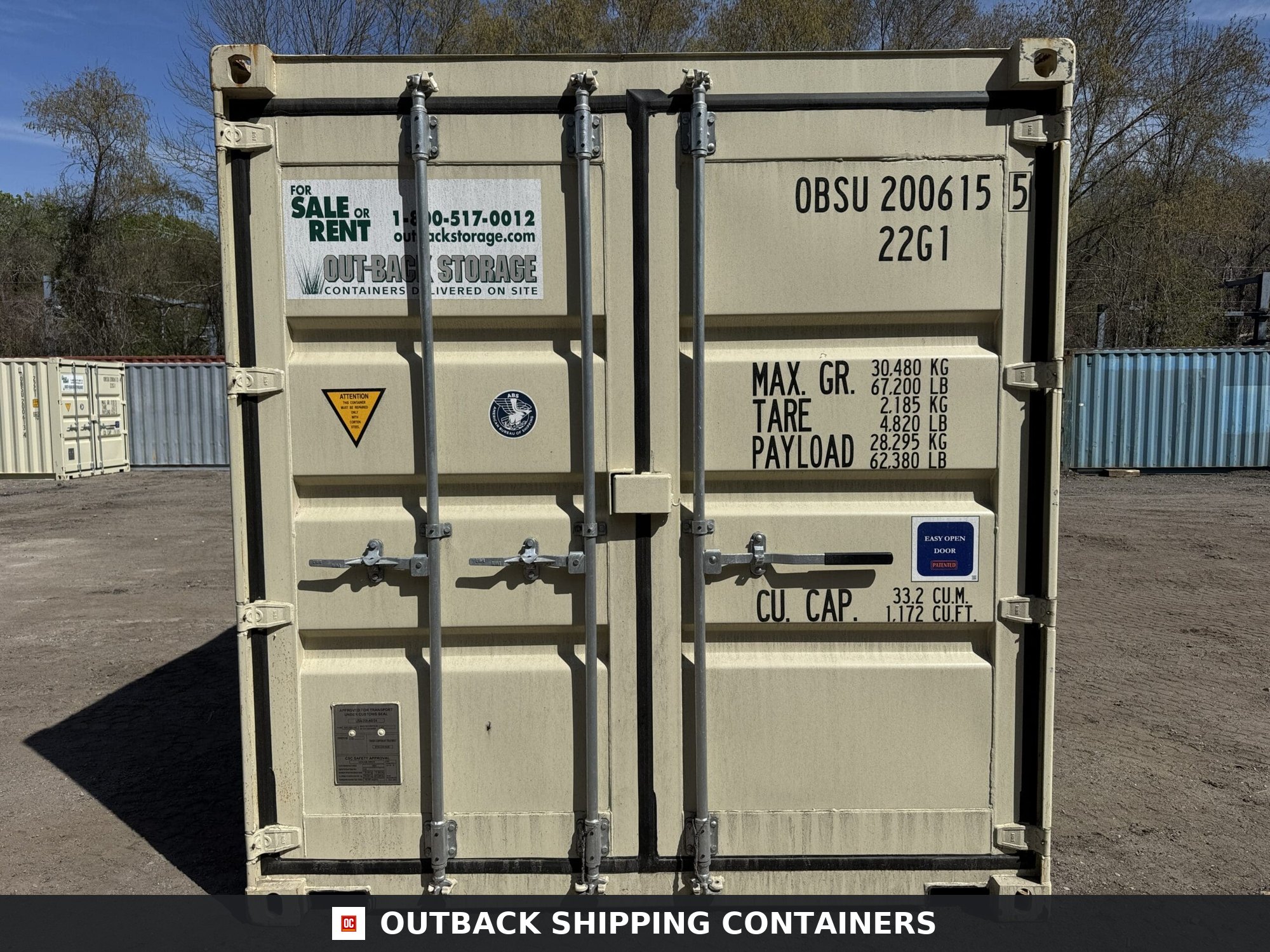 20ft New Shipping Container – Wind & Watertight – Beige — 20ft — new (image 3 of 12)