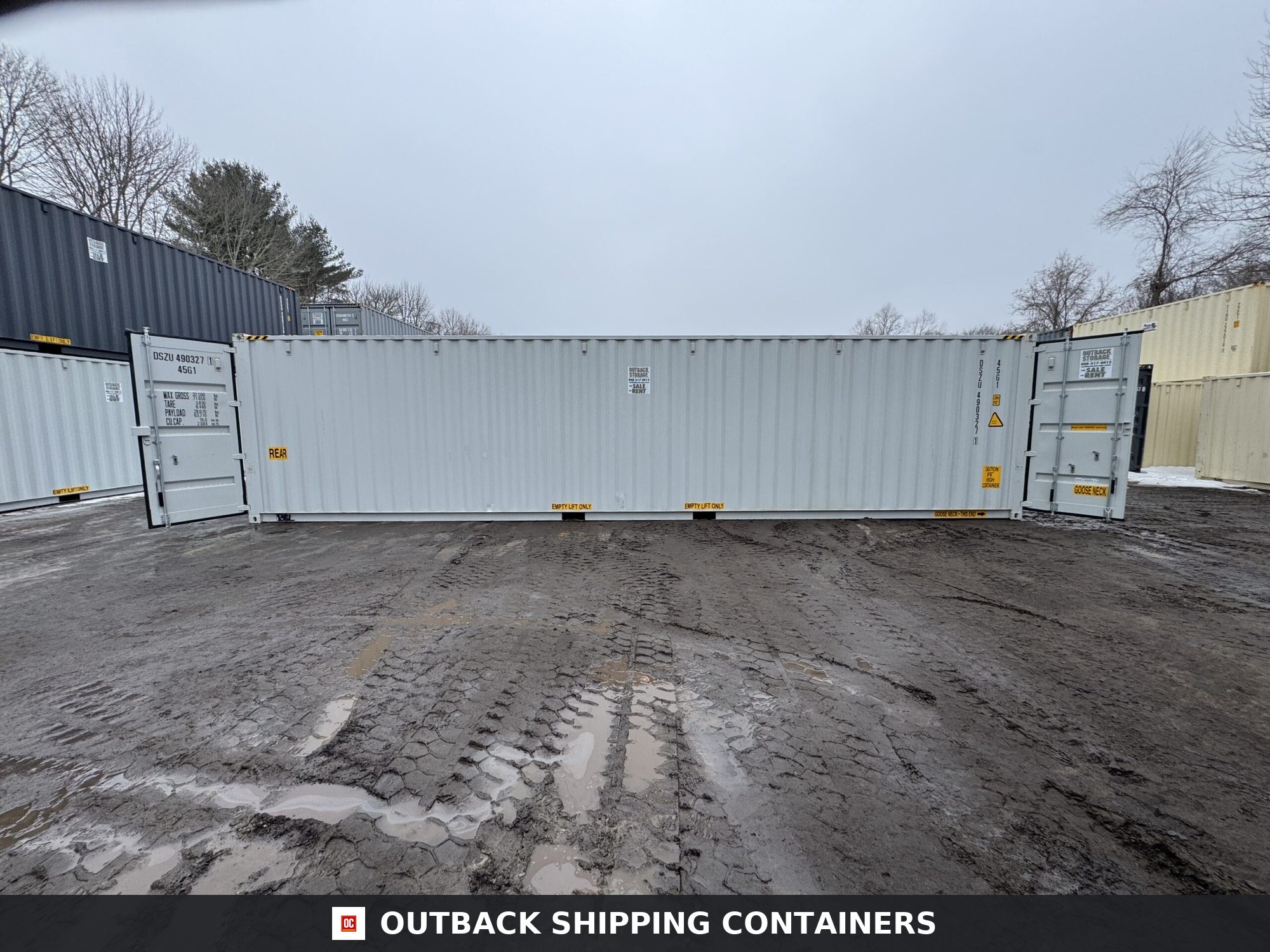 40ft New High Cube Shipping Container – Wind & Watertight – Gray — 40ft — new (image 1 of 12)
