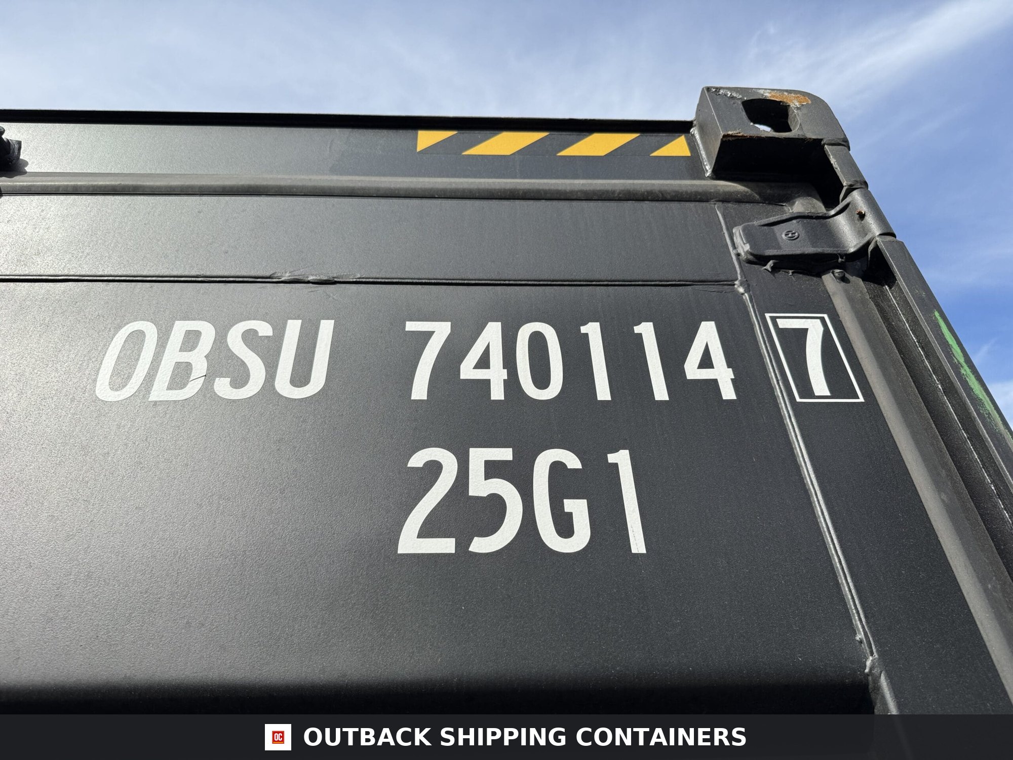 20ft New High Cube Shipping Container — Side Profile View | Outback Shipping Containers 20ft New High Cube Shipping Container – Wind & Watertight – Black — 20ft — new (image 2 of 12)