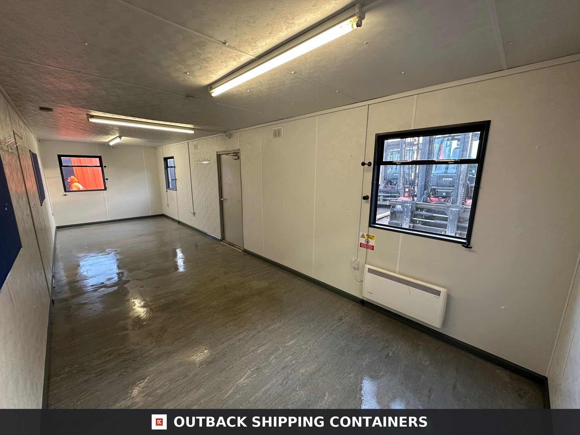 32x10ft for Sale — Interior Detail | Outback Shipping Containers 32x10ft — Open Plan Canteen / Office — Portable Anti-Vandal Building — Site Accommodation - image 6