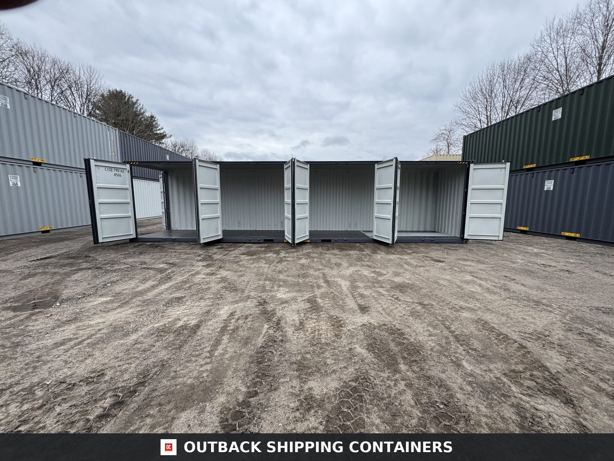 40ft New High Cube Shipping Container – Wind & Watertight – Dk Gray — 40ft — new (image 1 of 12)