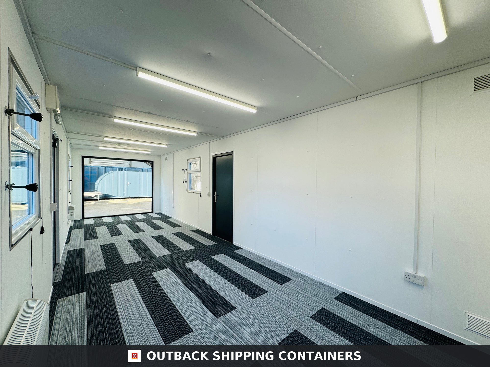 32x10ft Cabin for Sale — Corner Casting and Frame Detail | Outback Shipping Containers 2 3 4 5 32x10ft Cabin — CUSTOM — image 10 of 15