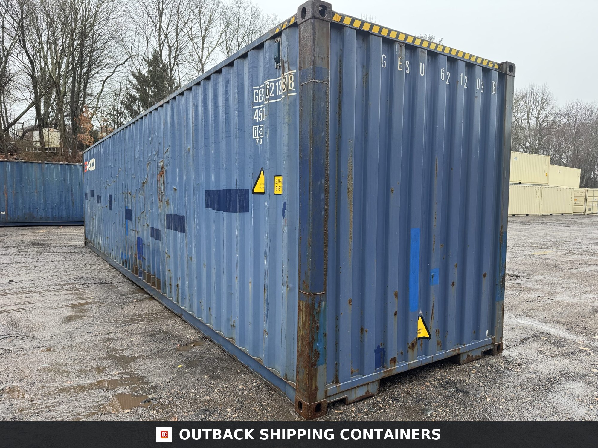 40ft Used High Cube Shipping Container for Sale — Window and Shutter Detail 2 3 4 5 6 7 8 9 11 40ft Used High Cube Shipping Container – Wind & Watertight – Blue — 40ft — used (image 8 of 12)