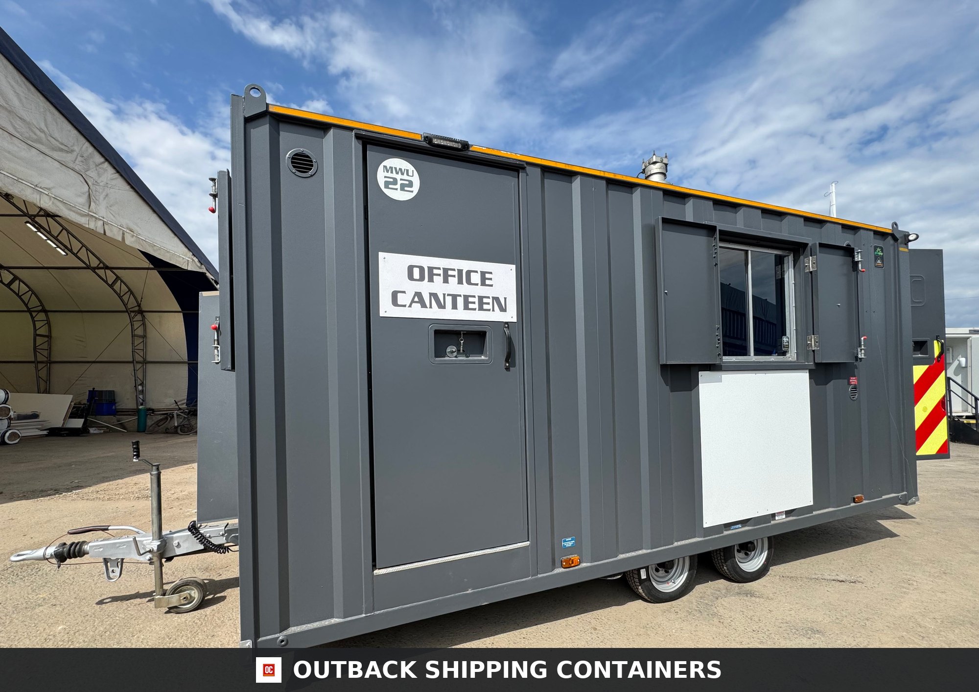 Groundhog Towable Mobile Welfare | 16 Ft | 2017 |Twin Axle | GPO500 — Side Profile View Groundhog Twin Axle GPO500 16ft Mobile Welfare Unit No 1531