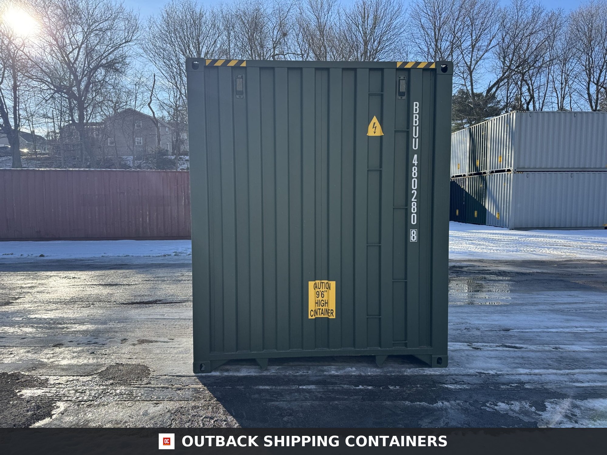 40ft New High Cube Shipping Container – Wind & Watertight – Green — 40ft — new (image 10 of 12)