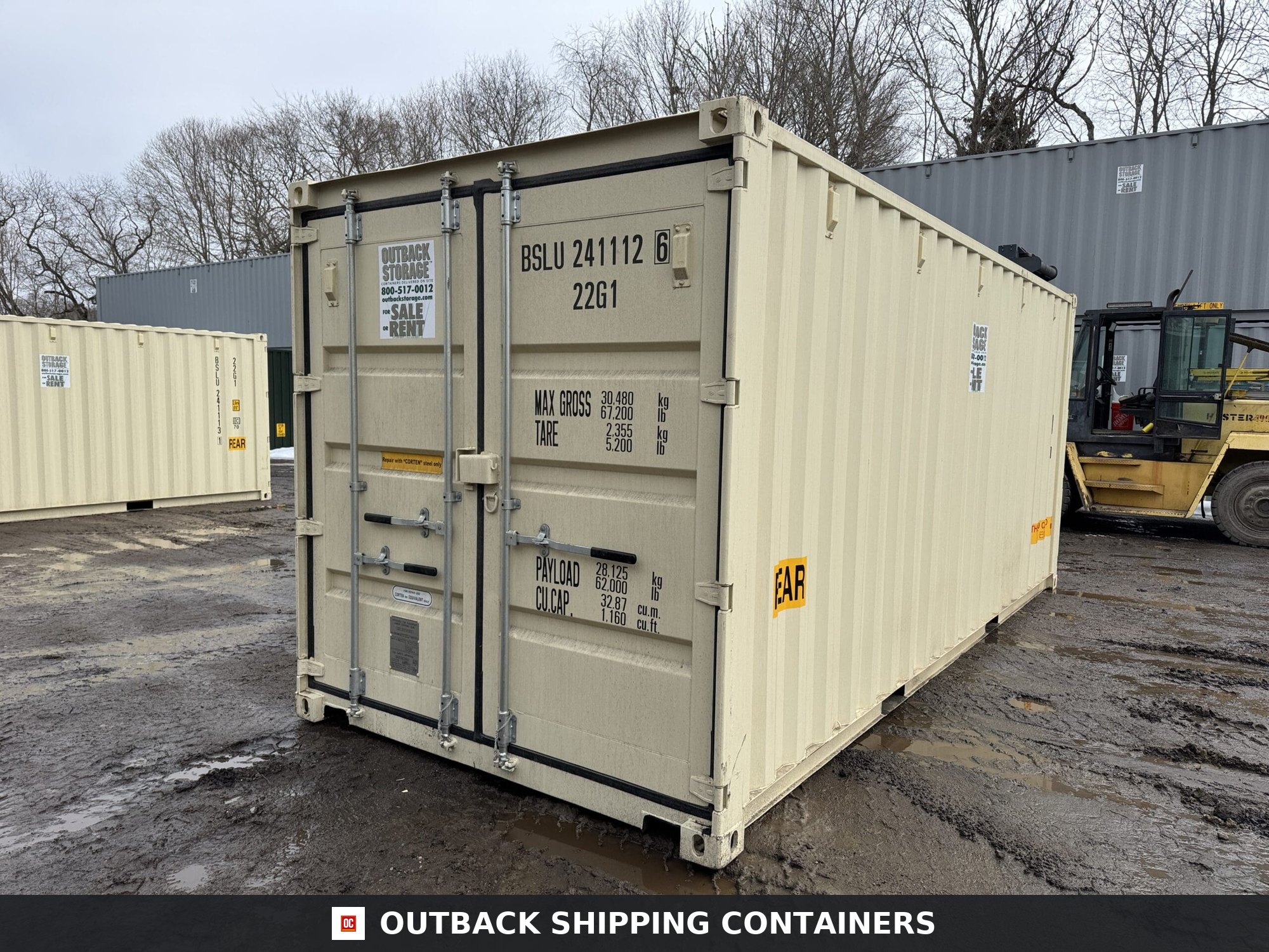 20ft New Shipping Container – Wind & Watertight – Beige — 20ft — new (image 8 of 12)