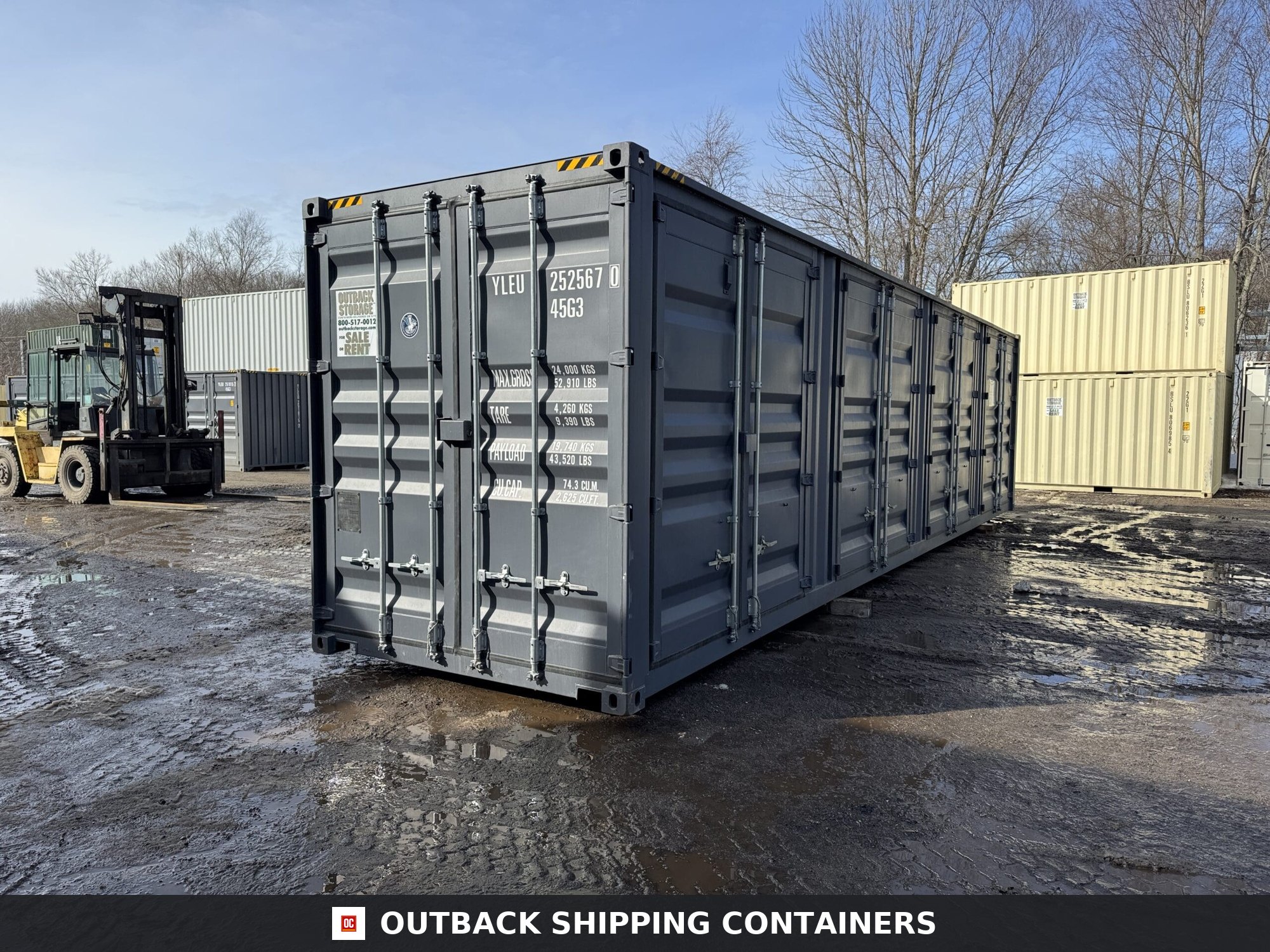 40ft New High Cube Shipping Container – Wind & Watertight – Dk Gray — 40ft — new (image 8 of 12)