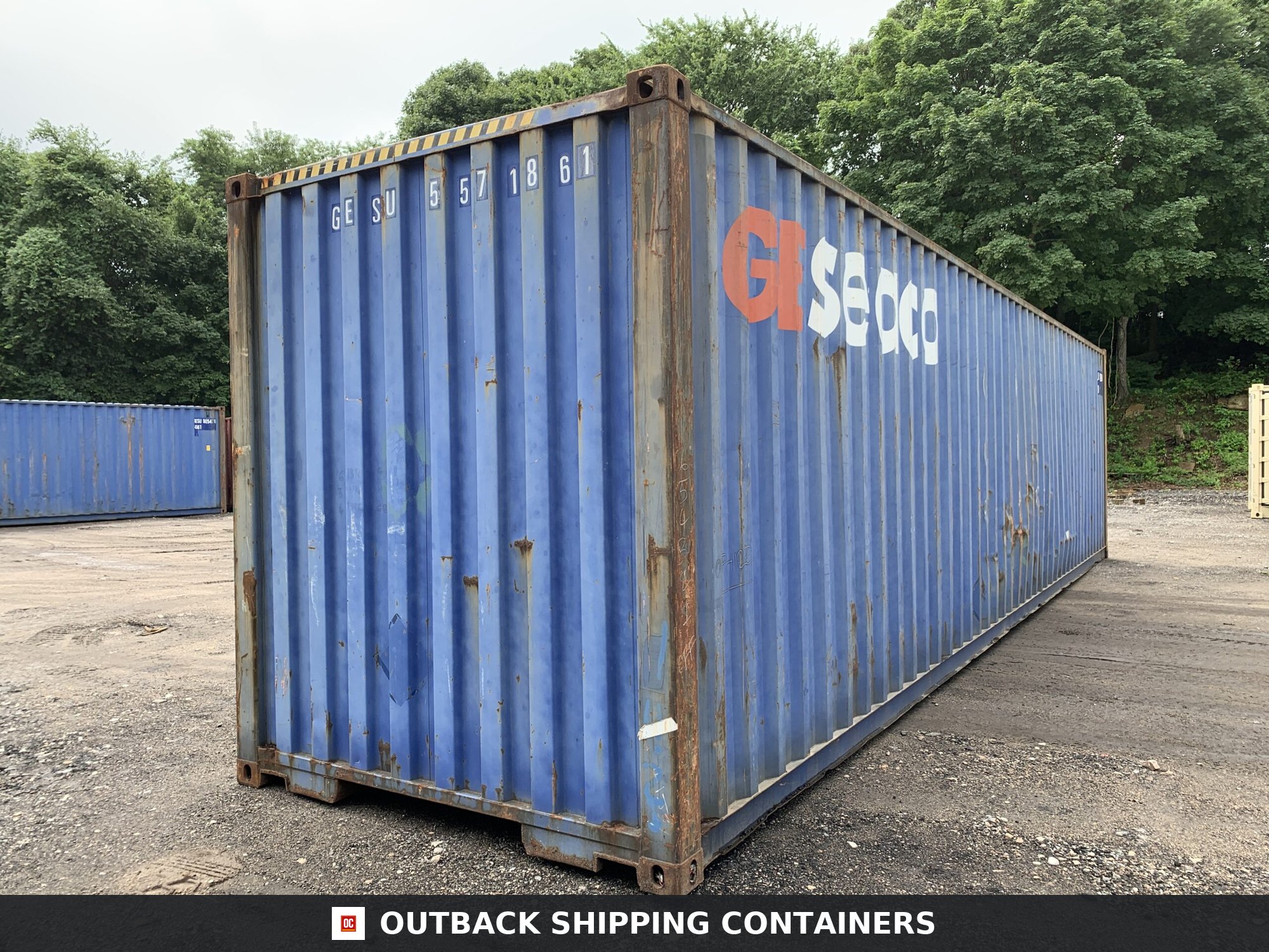 40ft Used High Cube Shipping Container – Wind & Watertight – Blue — 40ft — used (image 9 of 12)