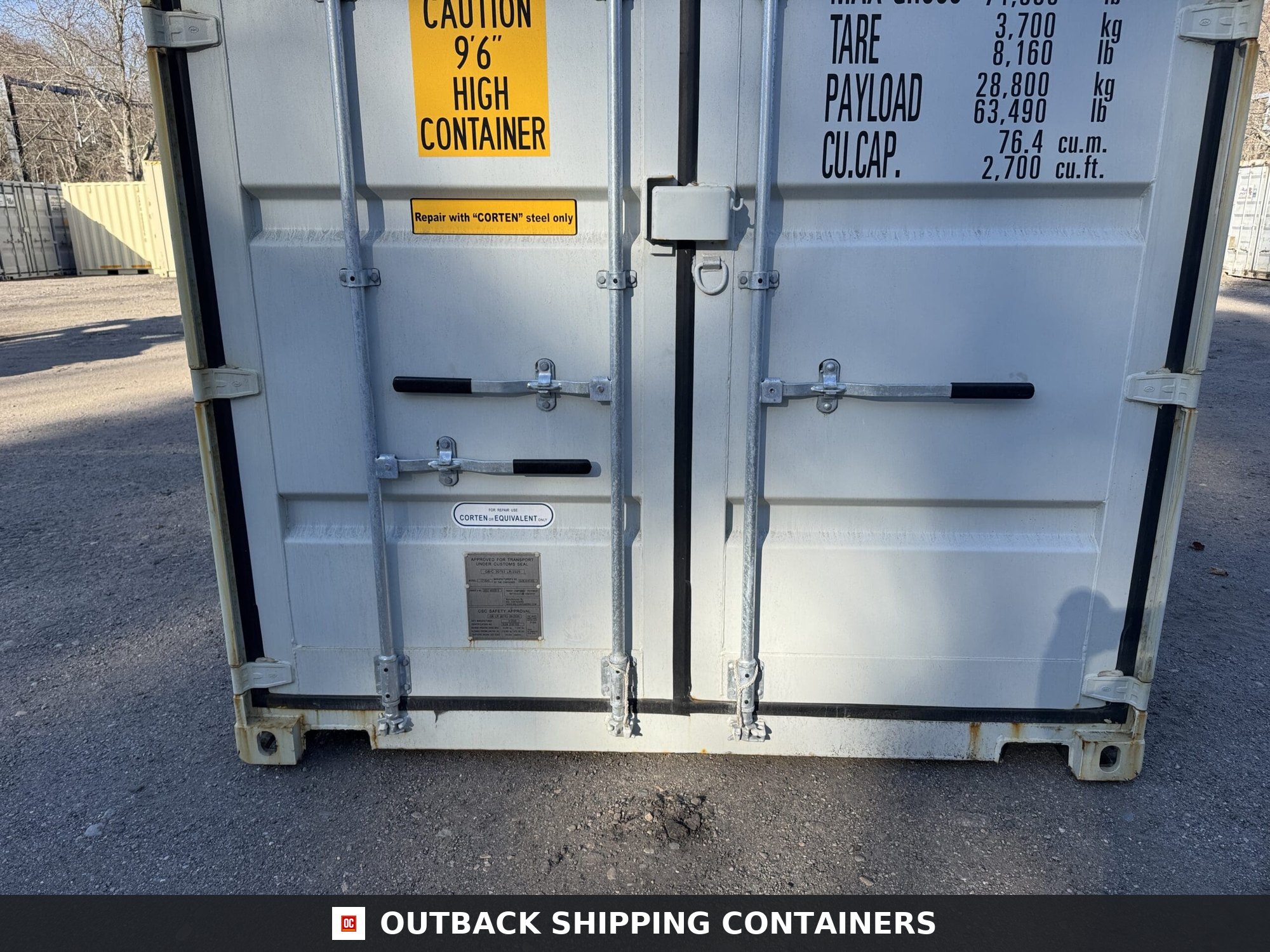 40ft New High Cube Shipping Container – Wind & Watertight – Gray — 40ft — new (image 6 of 12)