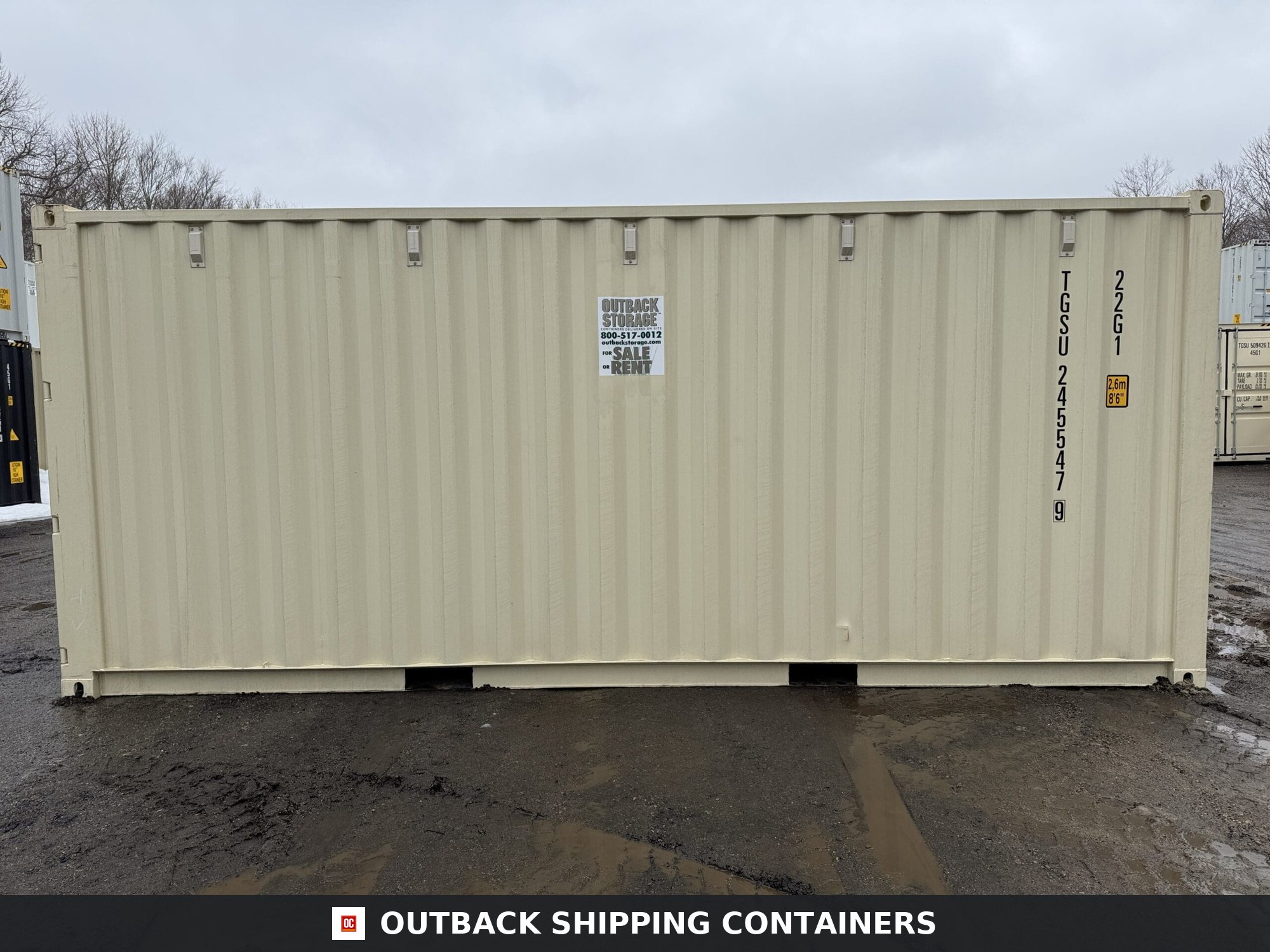 20ft New Shipping Container – Wind & Watertight – Beige — 20ft — new (image 9 of 12)