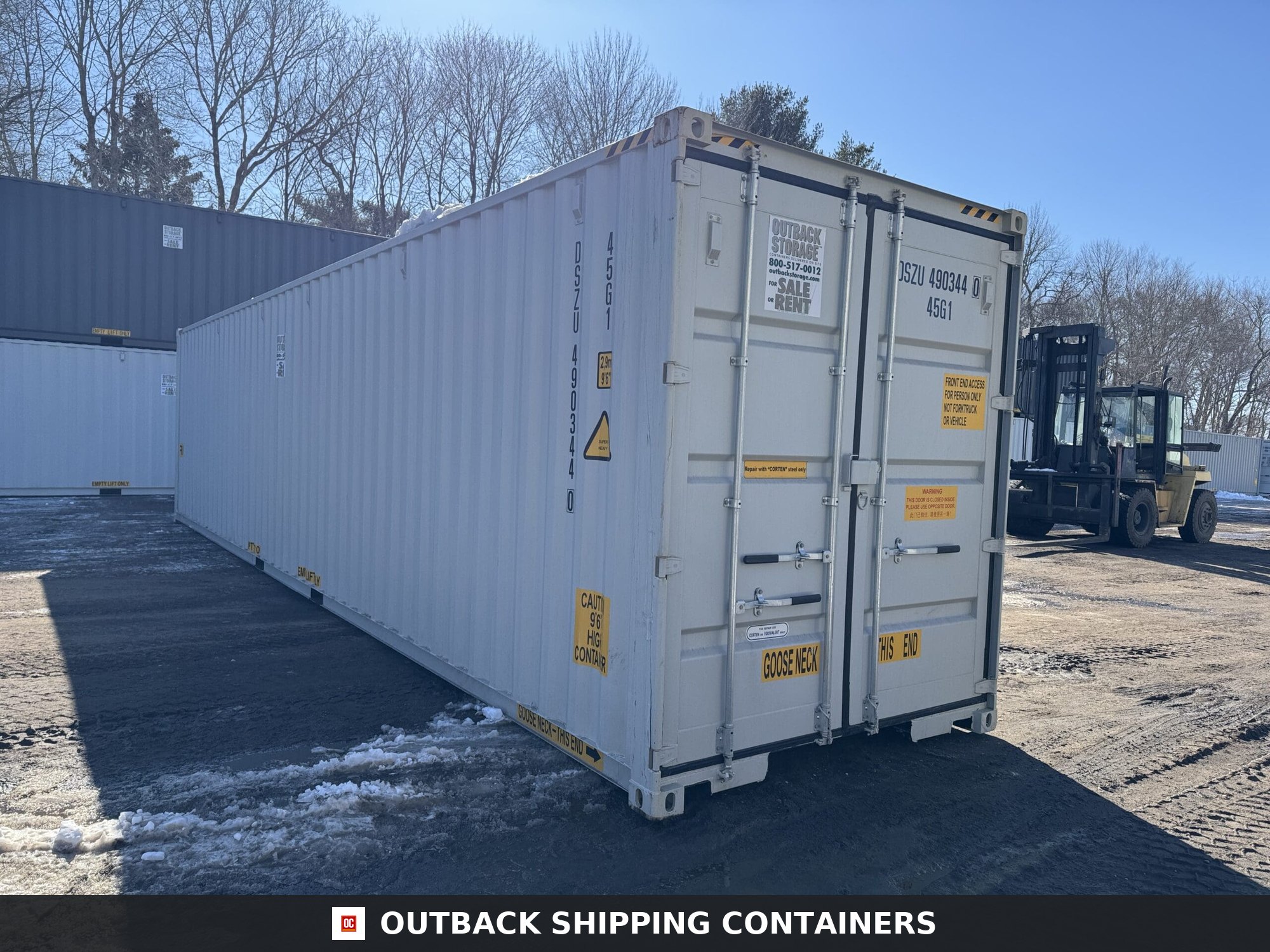 40ft New High Cube Shipping Container – Wind & Watertight – Gray — 40ft — new (image 10 of 12)