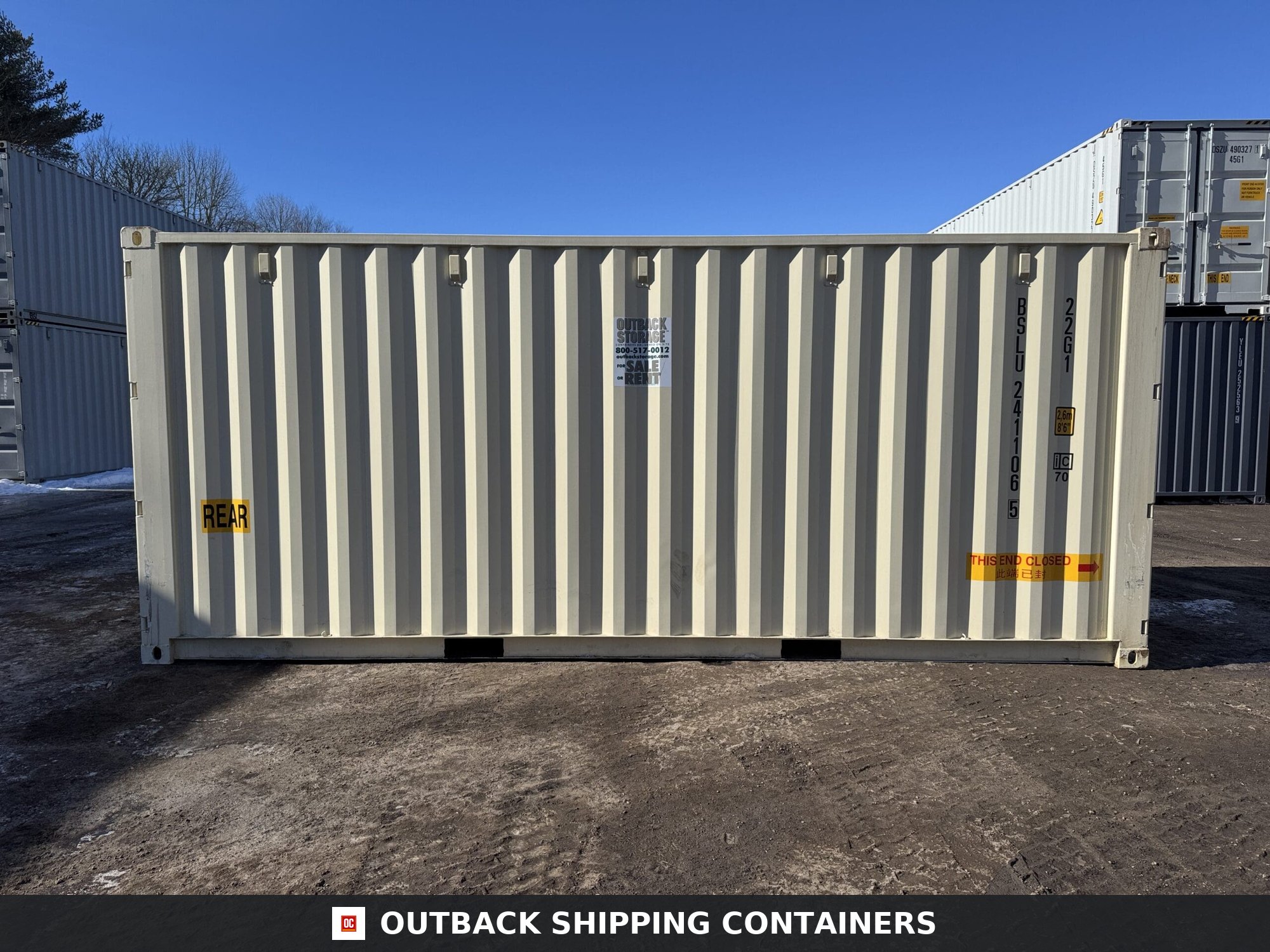 20ft New Shipping Container – Wind & Watertight – Beige — 20ft — new (image 9 of 12)