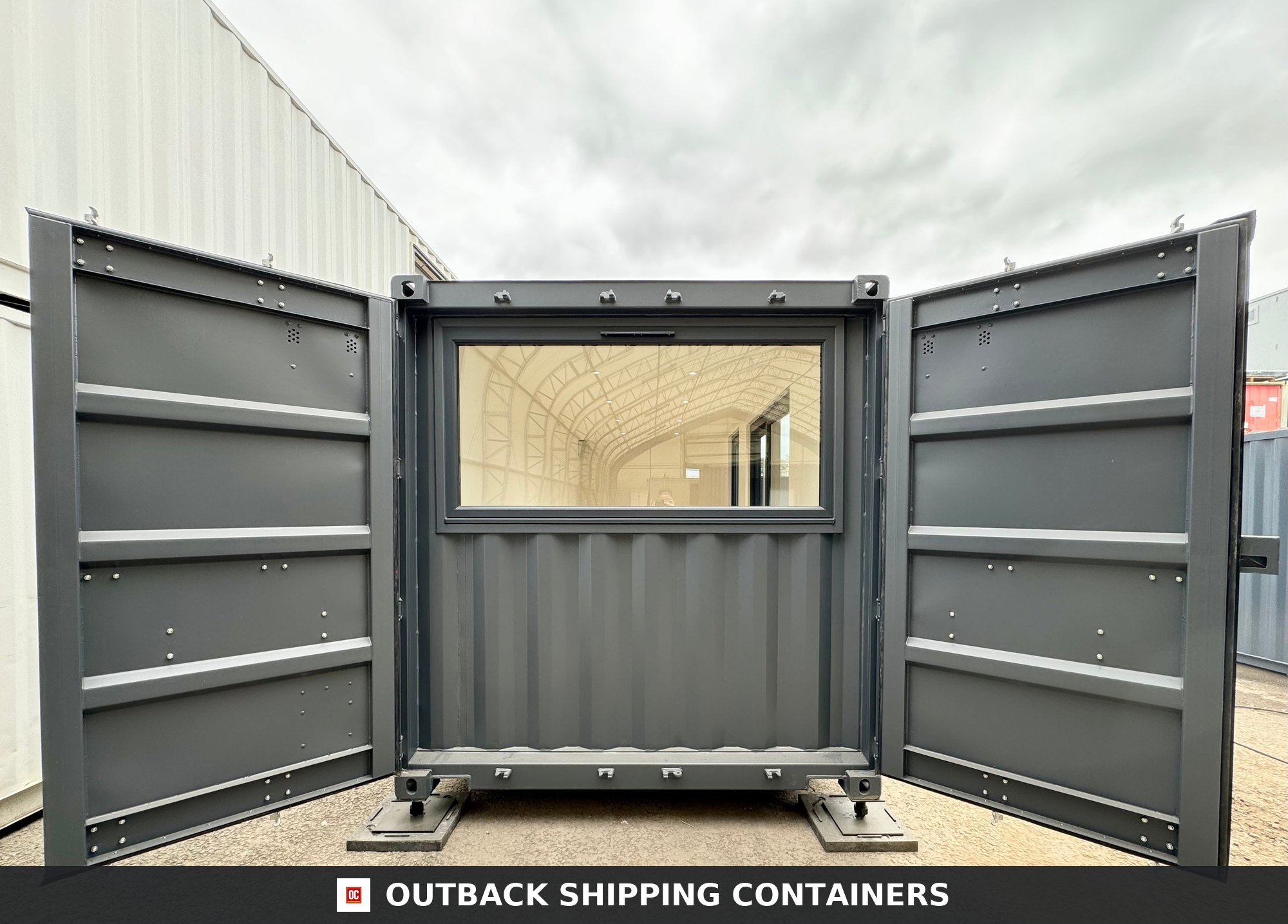 20x8ft CUSTOM SHIPPING CONTAINER CONVERSION — Interior View | Outback Shipping Containers 2 CD-1239 20x8ft CUSTOM SHIPPING CONTAINER CONVERSION — Portable Build — angle 4