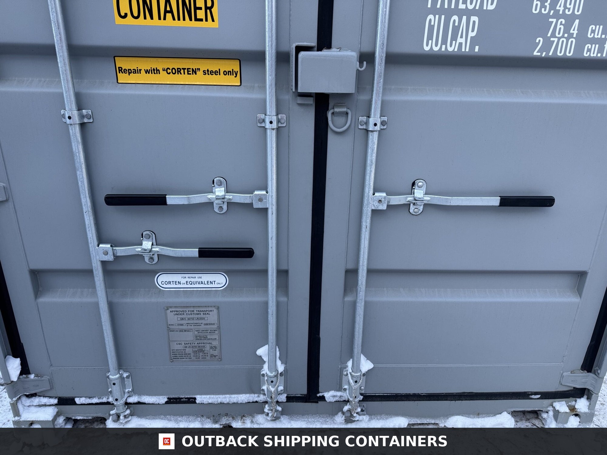 40ft New High Cube Shipping Container – Wind & Watertight – Gray — 40ft — new (image 6 of 12)