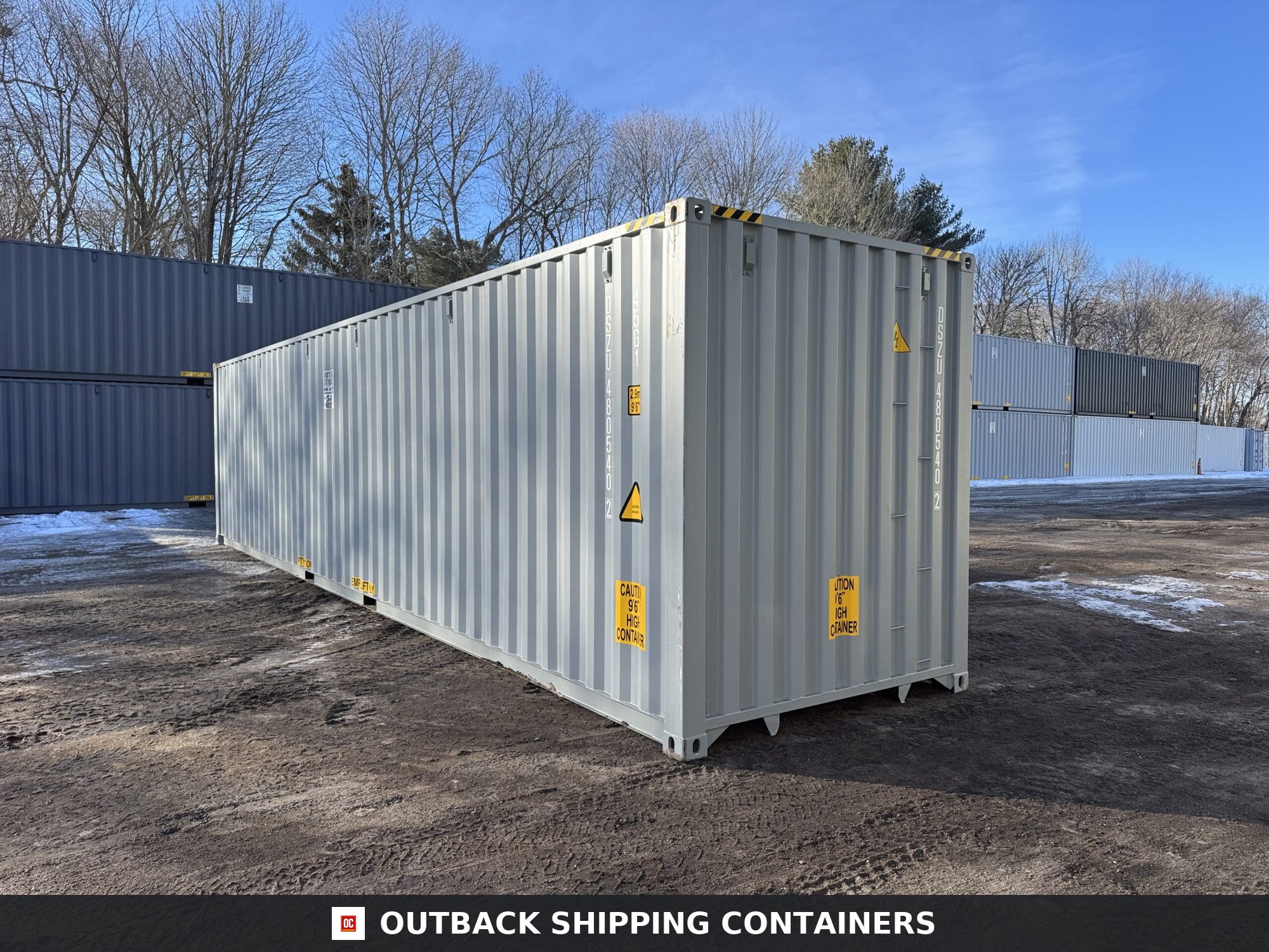 40ft New High Cube Shipping Container – Wind & Watertight – Gray — 40ft — new (image 9 of 12)
