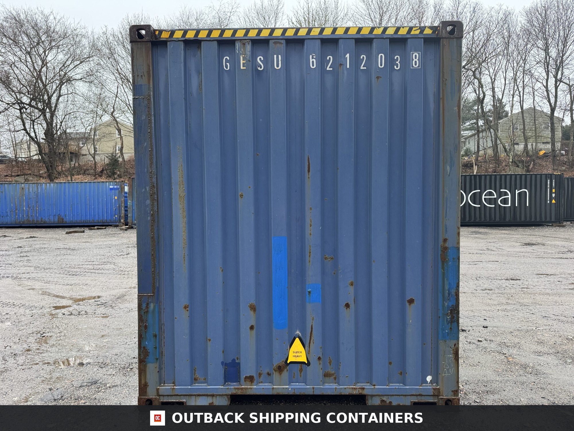 40ft Used High Cube Shipping Container for Sale — Roof and Structural Detail 2 3 4 5 6 7 8 9 11 40ft Used High Cube Shipping Container – Wind & Watertight – Blue — 40ft — used (image 9 of 12)