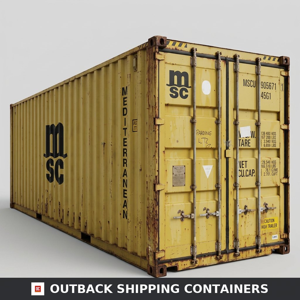 40 Ft HC Used Shipping Containers High Cube Wind And Watertight 40ft — Three-Quarter Angle View 40 Ft HC Used Shipping Containers High Cube Wind And Watertight — 40ft — refurbished — storage containers (image 3 of 4)