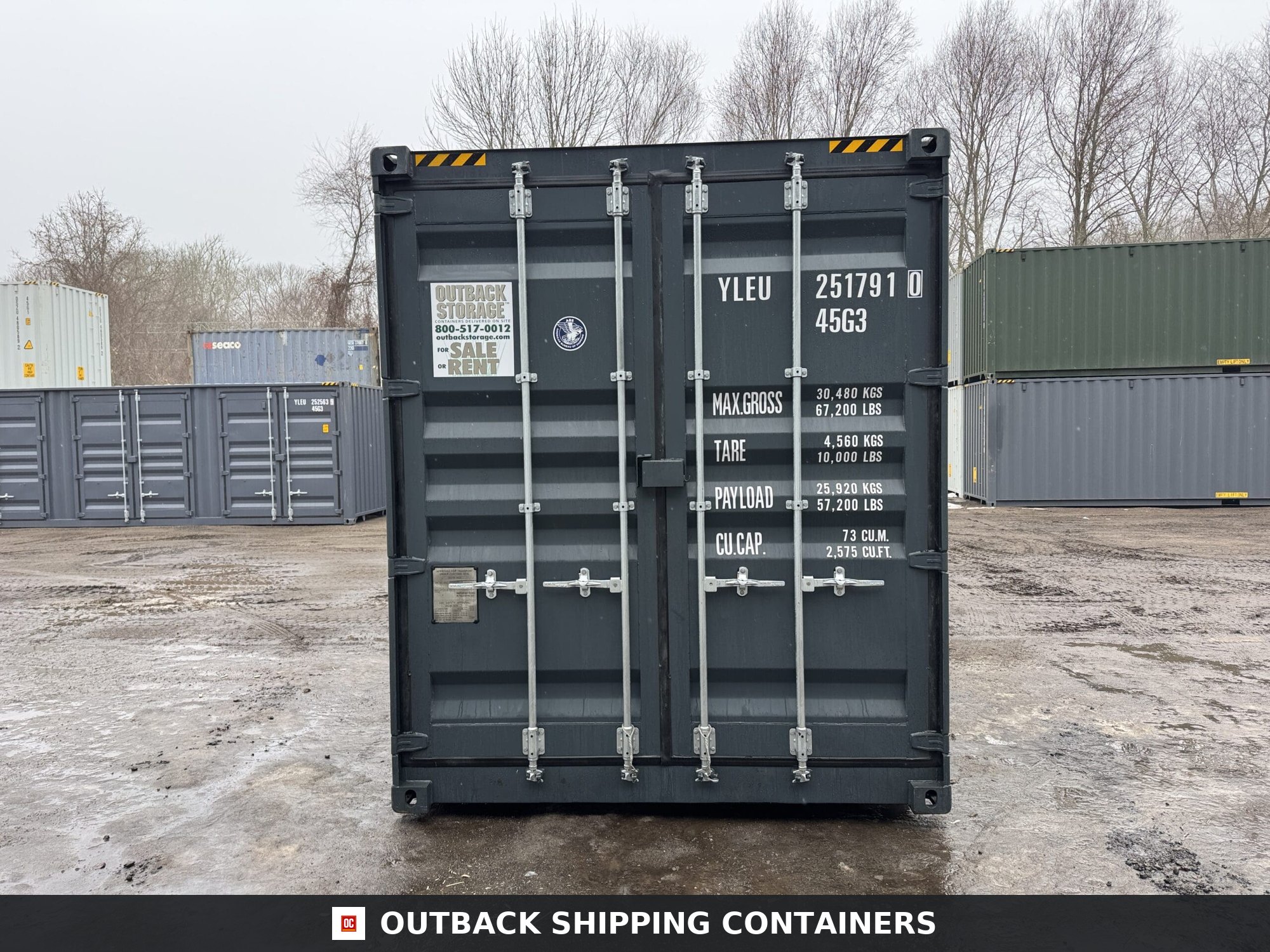 40ft New High Cube Shipping Container – Wind & Watertight – Dk Gray — 40ft — new (image 3 of 12)