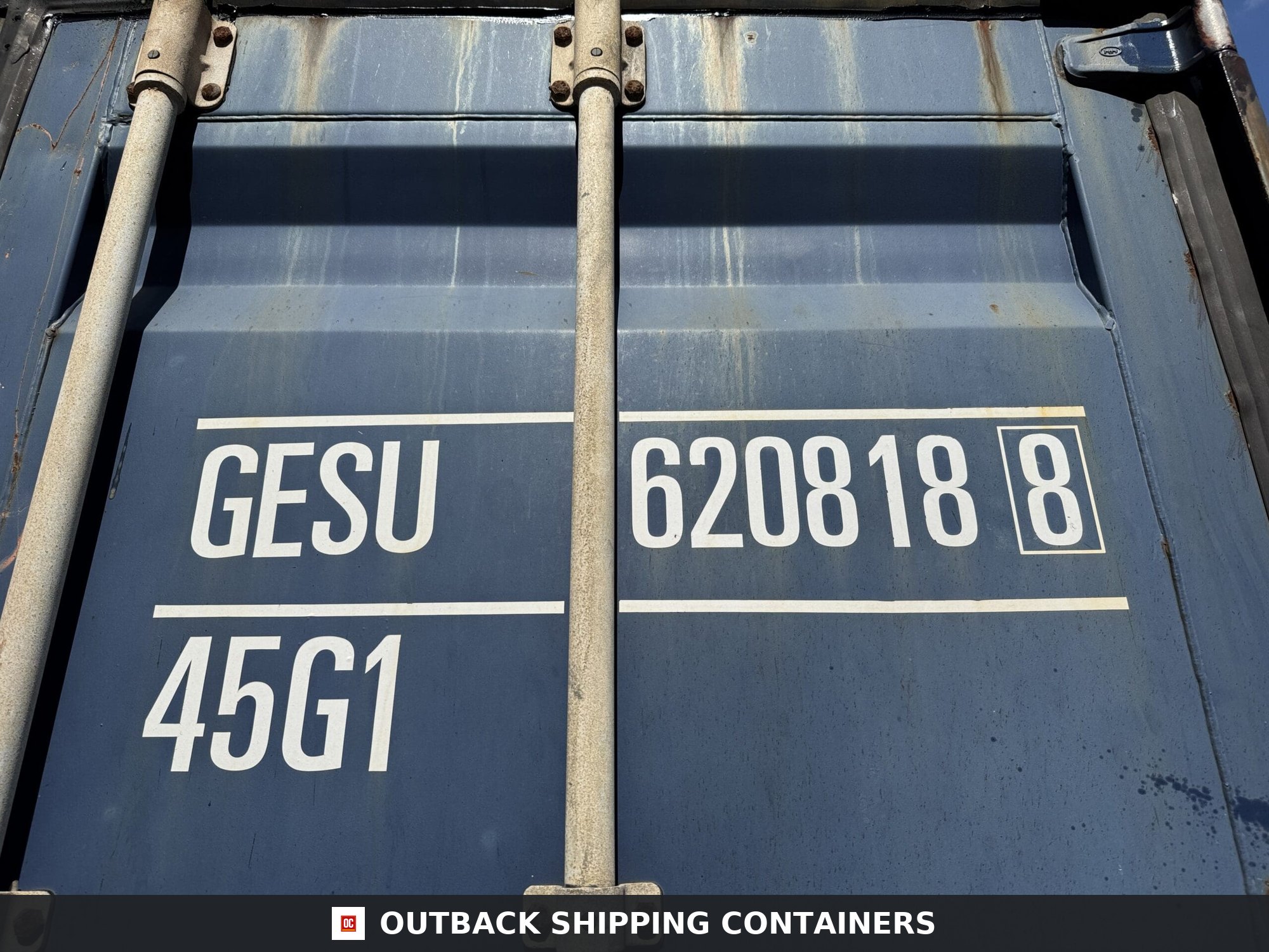 40ft Used High Cube Shipping Container — Side Profile View | Outback Shipping Containers 2 3 10 40ft Used High Cube Shipping Container – Wind & Watertight – Blue — 40ft — used (image 2 of 12)