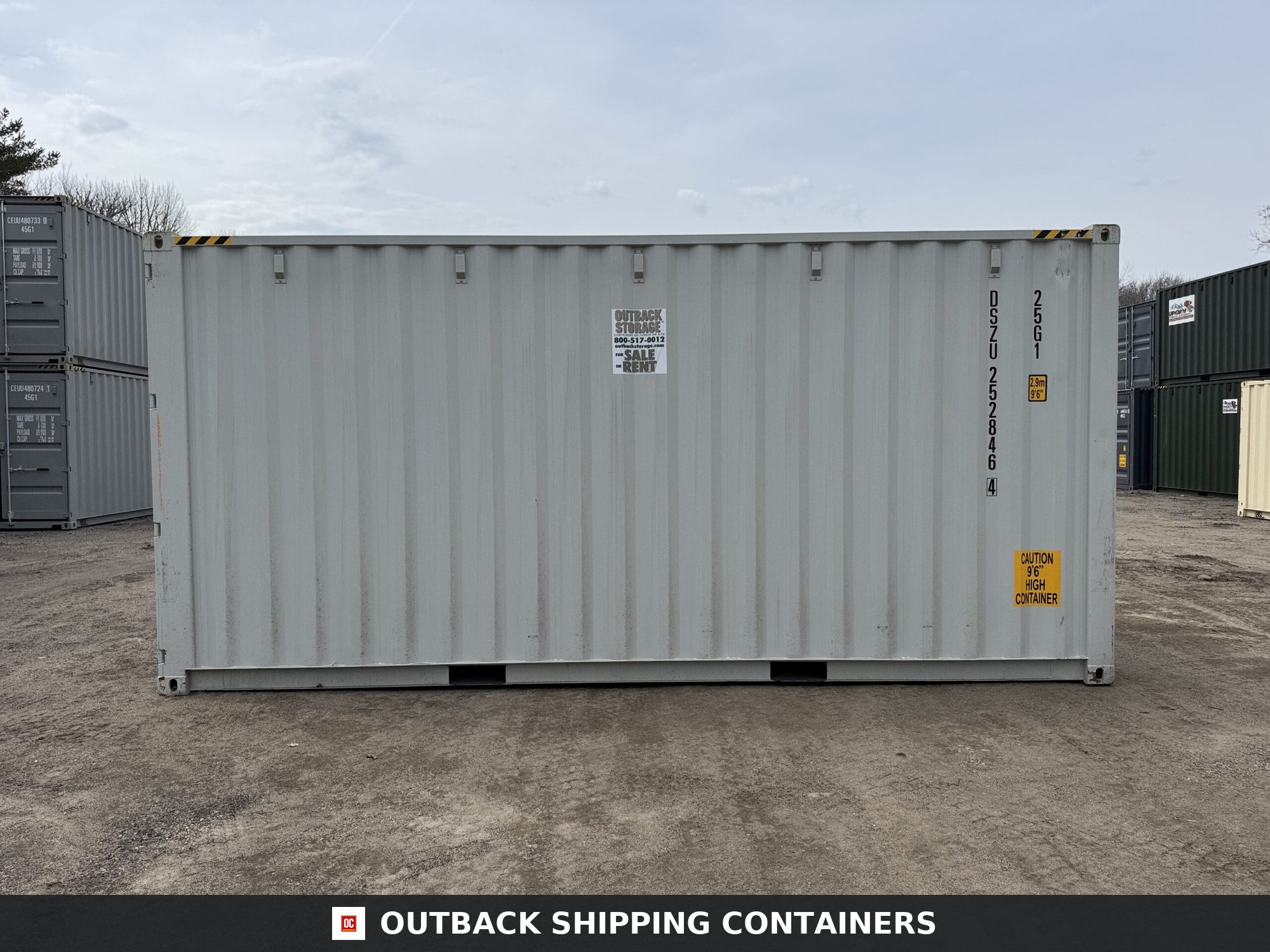 20ft New High Cube Shipping Container – Wind & Watertight – Gray — 20ft — new (image 8 of 12)